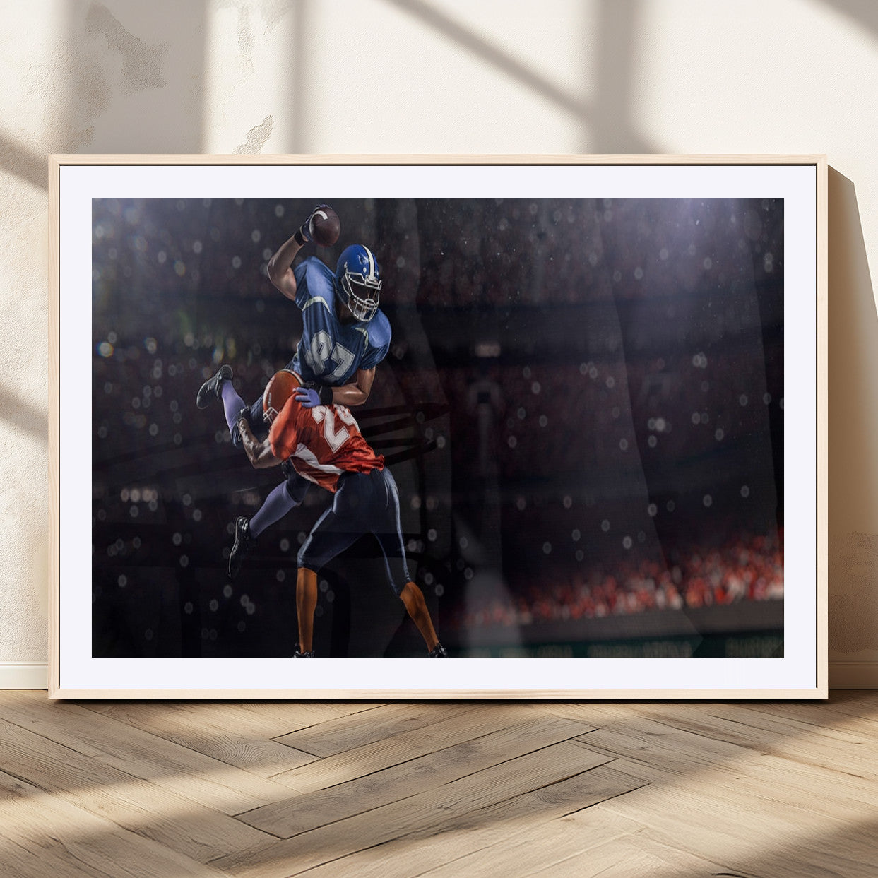 68009-MGV-CV-36X24-American Football Wall Art Canvas Print, Stadium Sport Wall Art Print