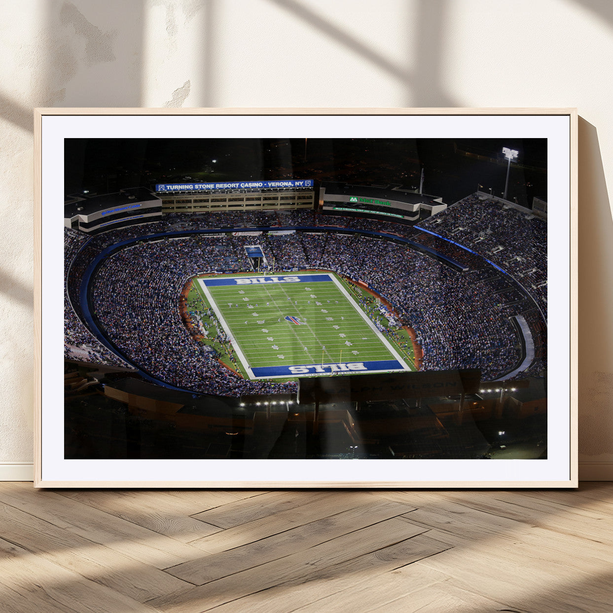 19030-MGV-CV-36X24-Buffalo Bills NFL Football Team Print - Highmark Stadium Wall Art Canvas Print