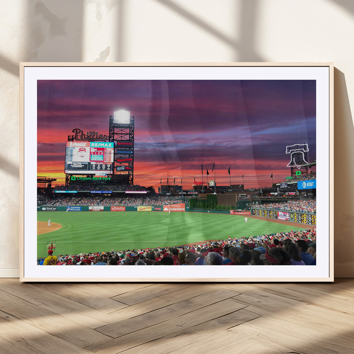 99918-MGC-FP-36x24_Natural-Philadelphia Phillies Baseball Team Print - Philadelphia Citizens Bank Park Stadium Wall Art Canvas