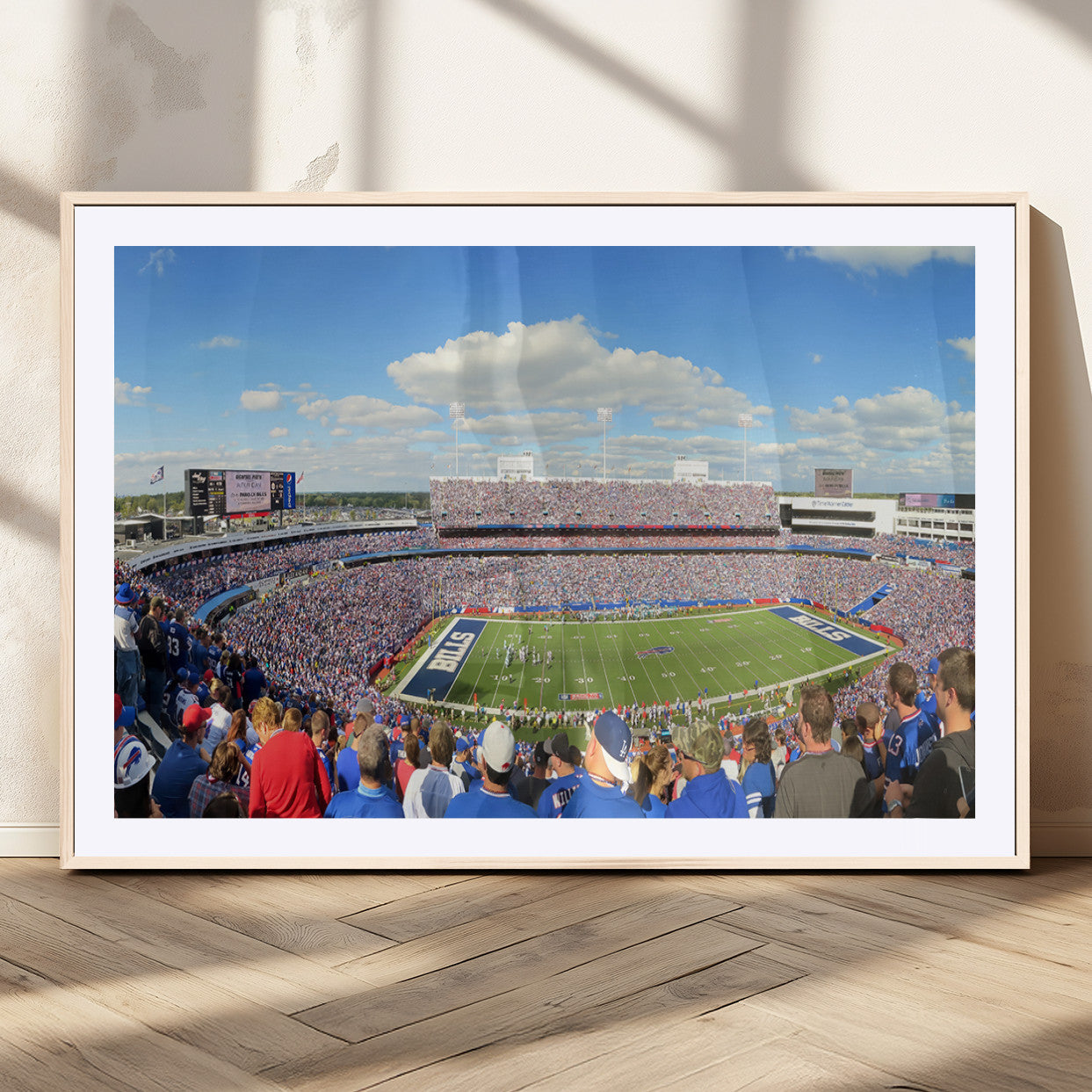 35302-MGV-CV-36X24-Buffalo Bills NFL Football Team Print - Buffalo Highmark Stadium Wall Art Canvas Print