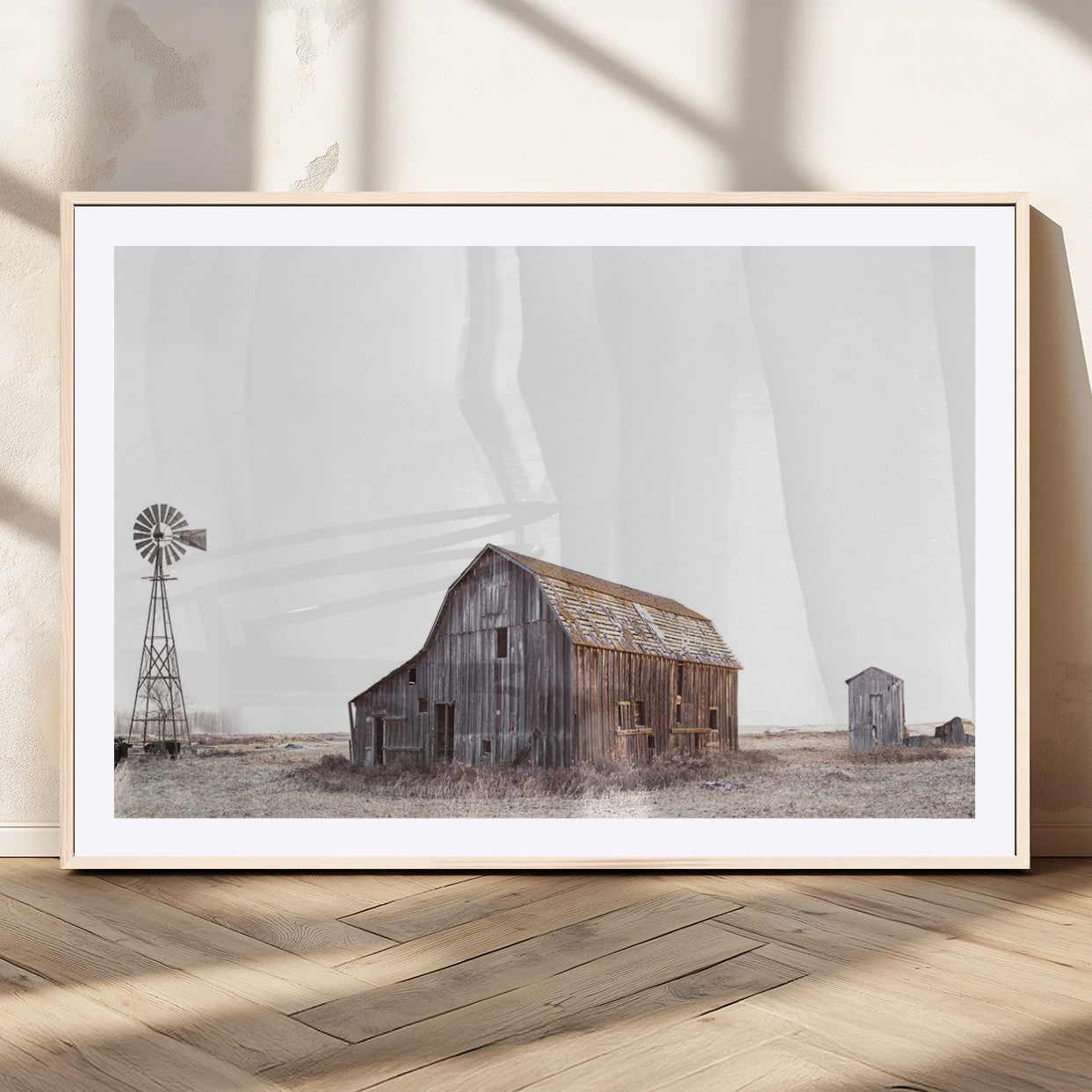 64560-MGC-FP-36x24_Natural-Farm Prints Set, Set of 6 Farmhouse Wall Art, Country House Decor