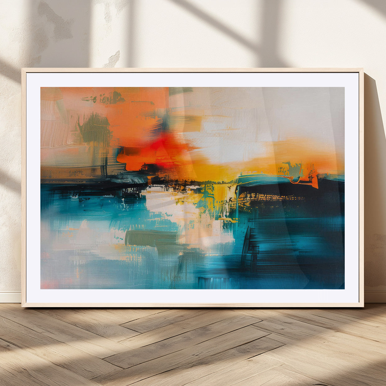 37083-MGV-CV-36X24-Colorful Abstract Wall Art | Bold Modern Canvas Print | Ready to Hang and Framed for Living Room or