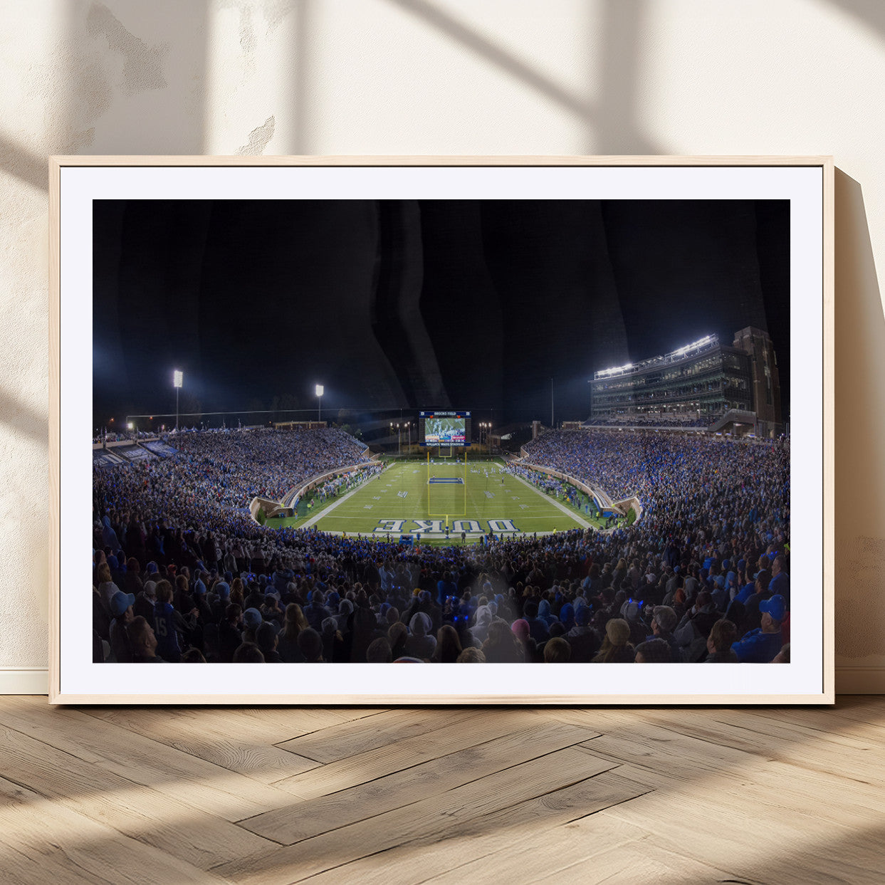 21070-MGC-FP-36x24_Natural-Duke University Blue Devils Football Team Print - Durham Wallace Wade Stadium Wall Art Canvas Print