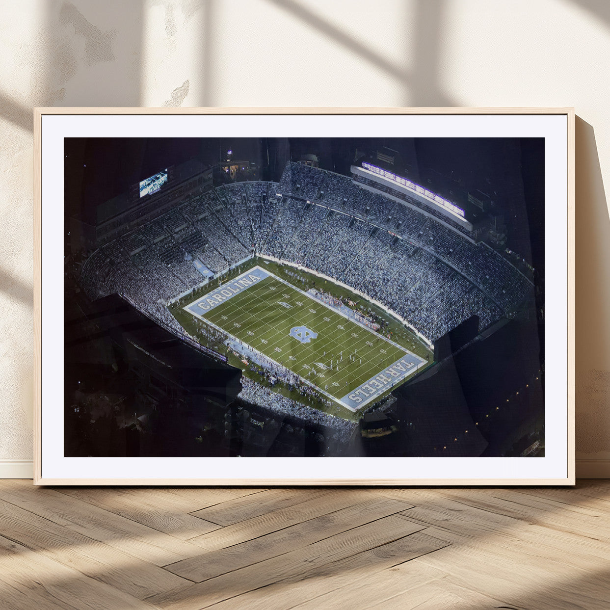 88375-MGC-FP-36x24_Natural-University of North Carolina Tar Heels Football Team Print - Chapel Hill Kenan Memorial Stadium