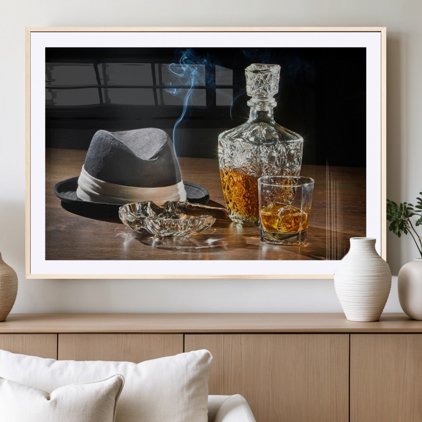 14629-MGC-FP-40x30-Extra Large Bourbon Decor Whiskey Wall Art Canvas Print