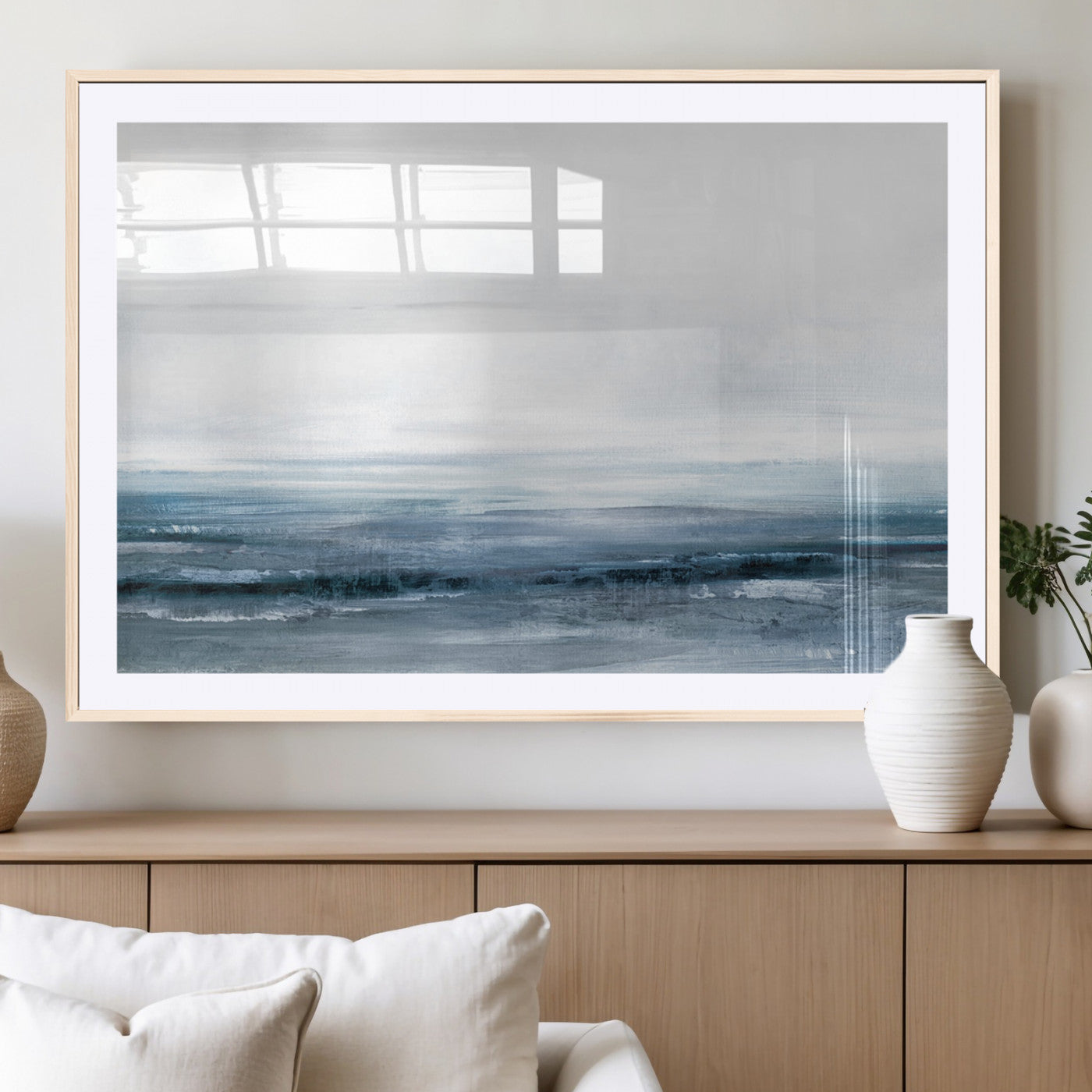 65702-MGV-CV-36X24-Blue Ocean Abstract Artwork Wall Art Canvas Print