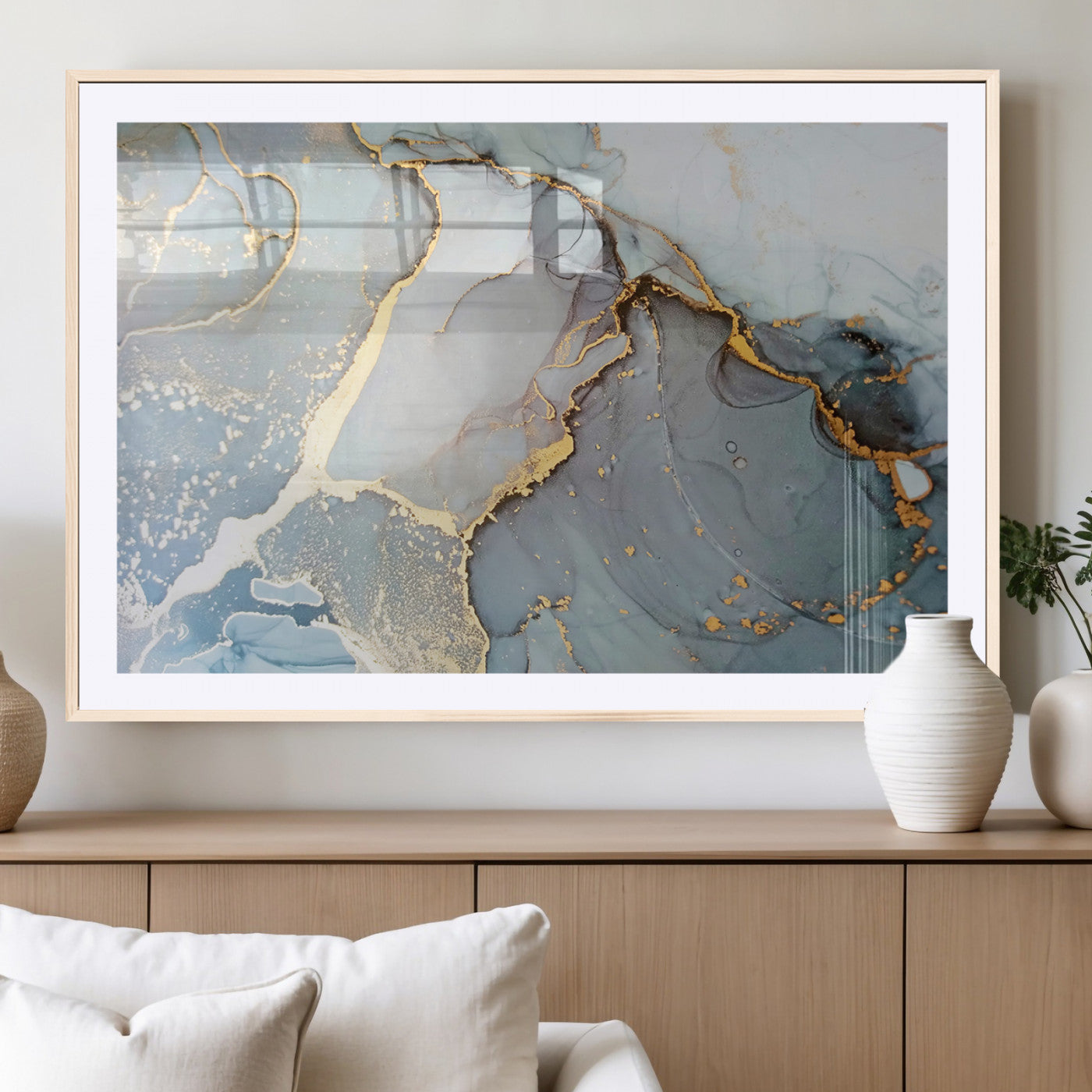 86878-MGC-FP-36x24_Natural-Large Abstract Marble Wall Art Canvas Print for Living Room and Farmhouse Decor