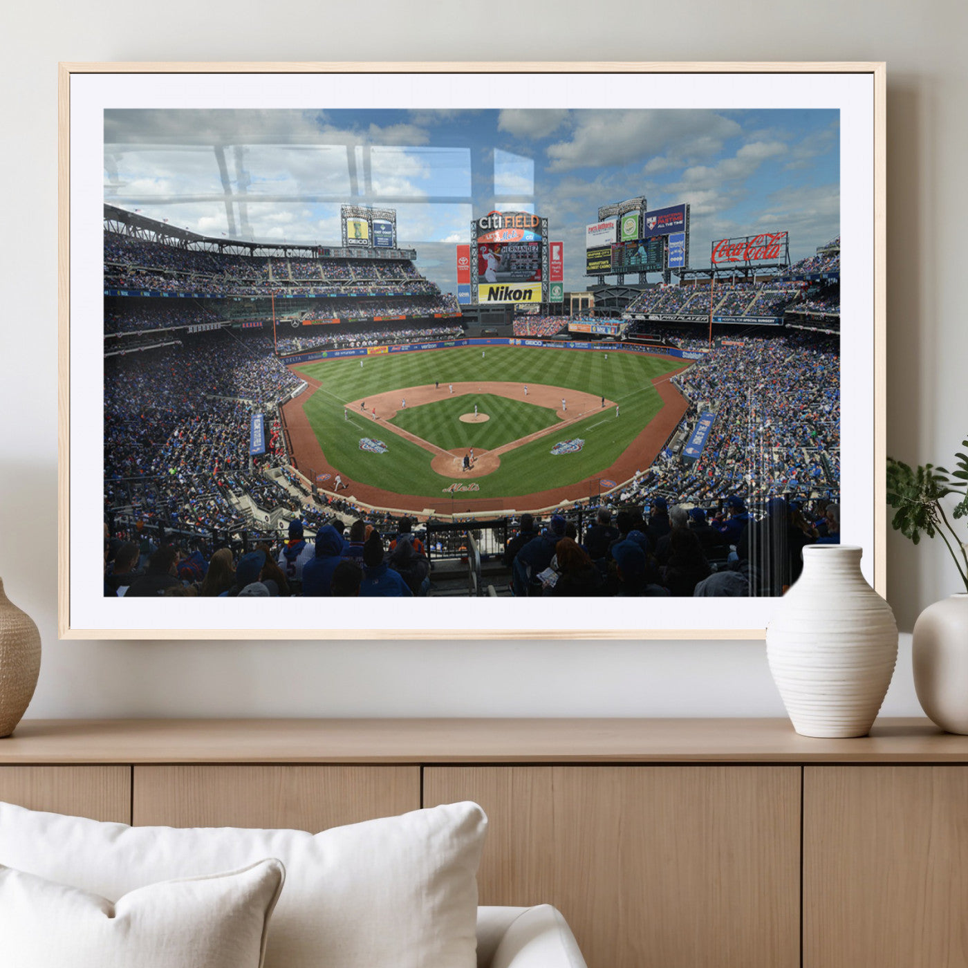 22910-MGC-FP-36x24_Natural-New York Mets Baseball Team Print - Citi Field Stadium Wall Art Canvas Print