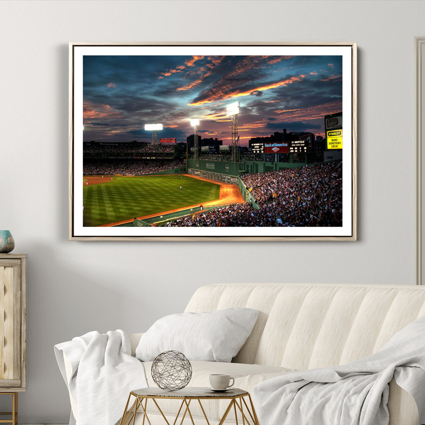 -Fenway Park Wall Art Canvas Print | Large Baseball Stadium Canvas Print for Boston Red Sox Fans |