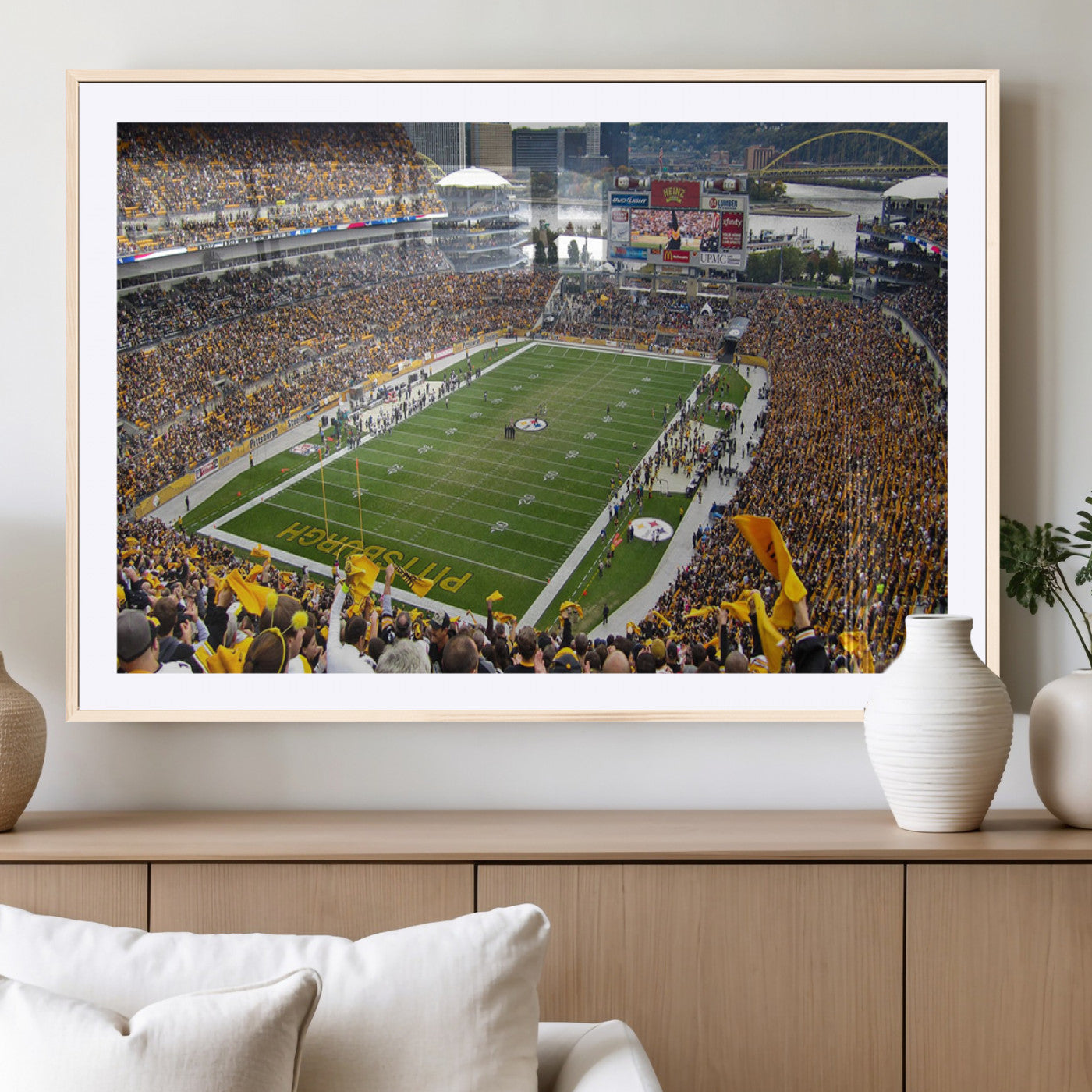 51419-MGC-FP-36x24 - Pittsburgh Steelers Print - Pittsburgh Heinz Field Stadium Wall Art Canvas Print