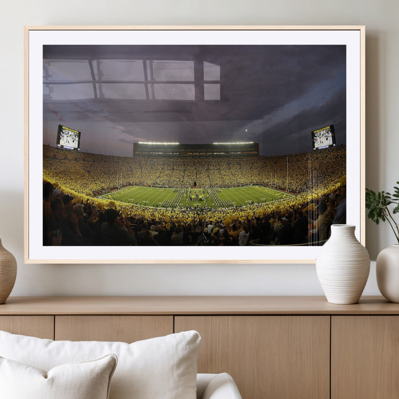 72404-MGV-CV-36X24-Michigan Wolverines Print - Michigan Stadium Wall Art Canvas Print