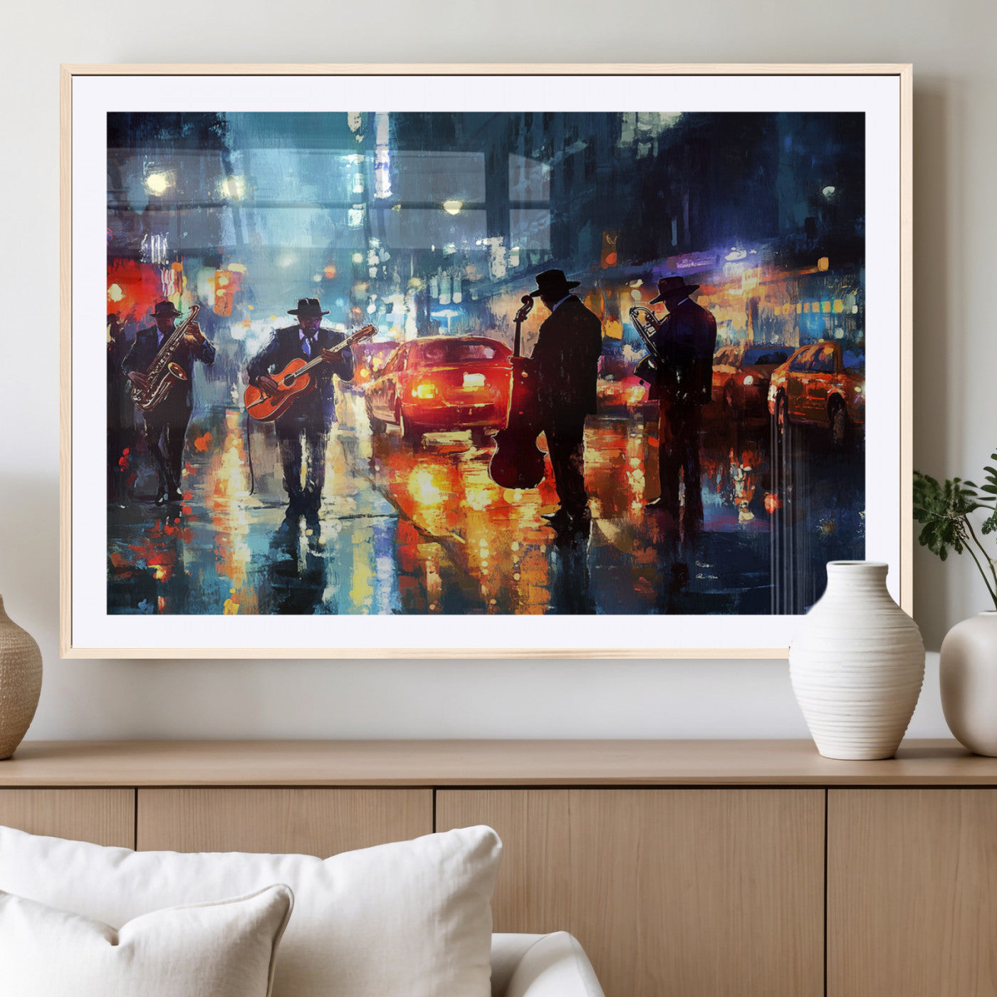 -African American Jazz Canvas - Abstract Music Wall Art Print - Abstract Jazz Wall Art Framed Prints