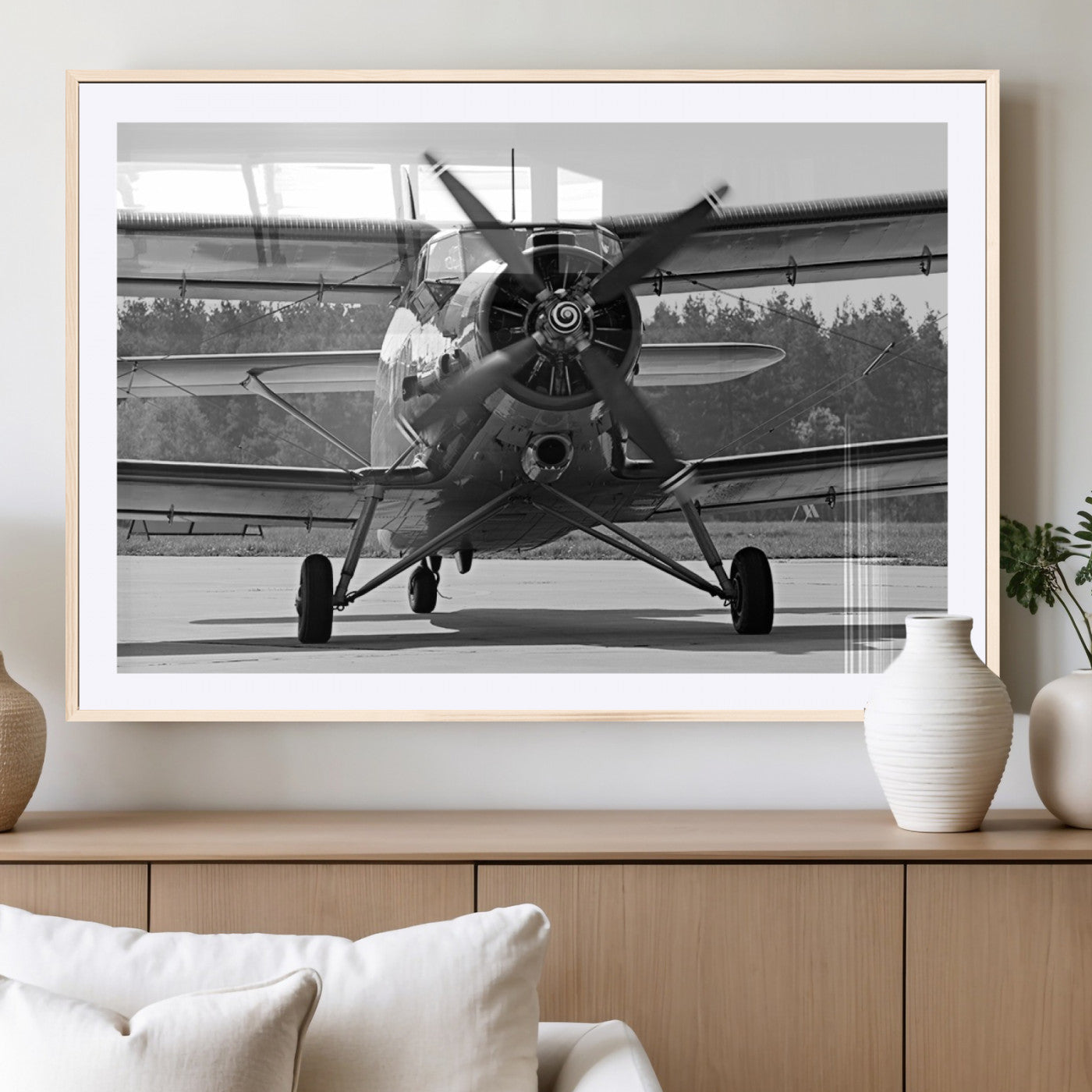 74816-MGC-FP-36x24_Natural-Wall Art Old War Plane Canvas Print