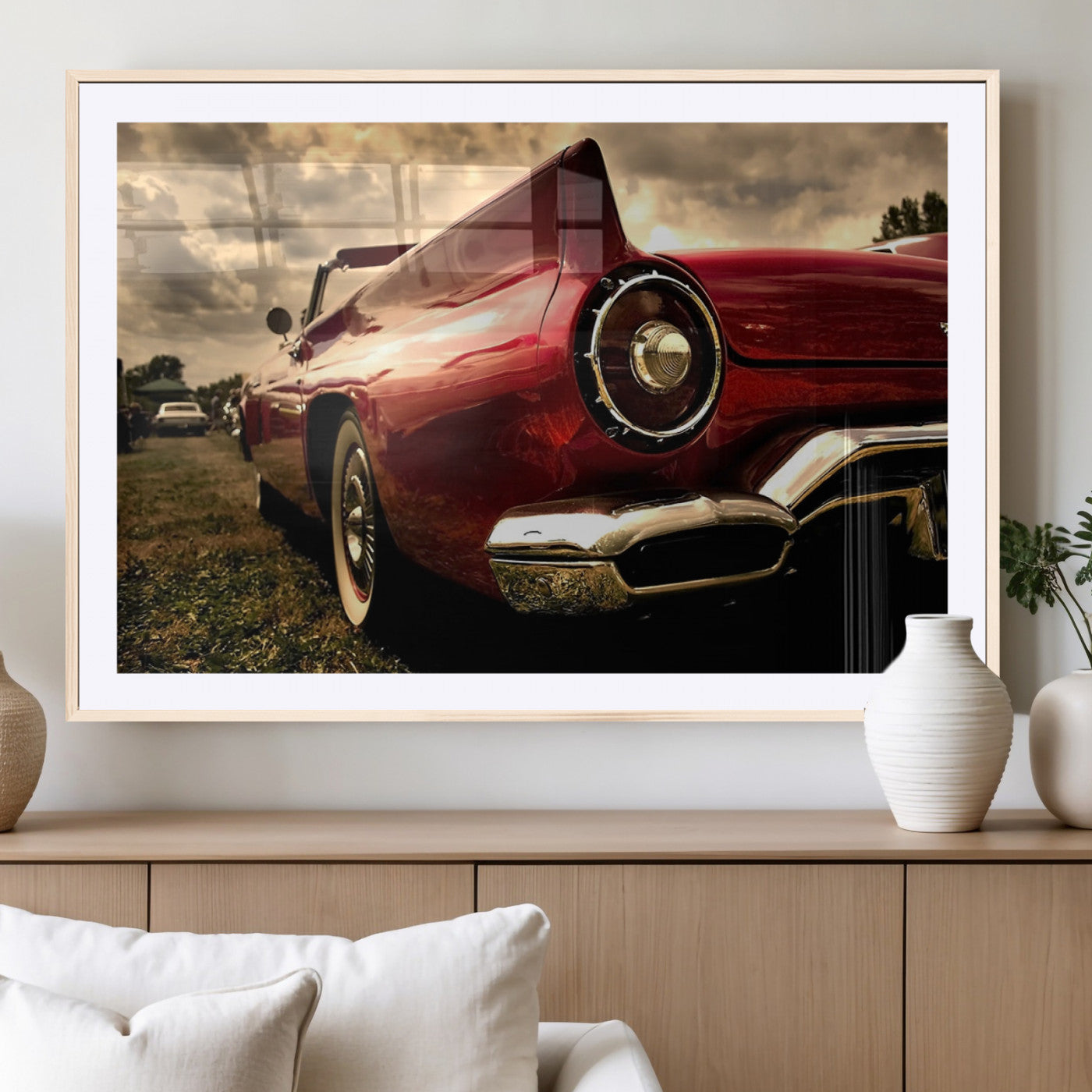 60259-MGC-FP-36x24_Natural-Red Classic Car Wall Art Canvas Print