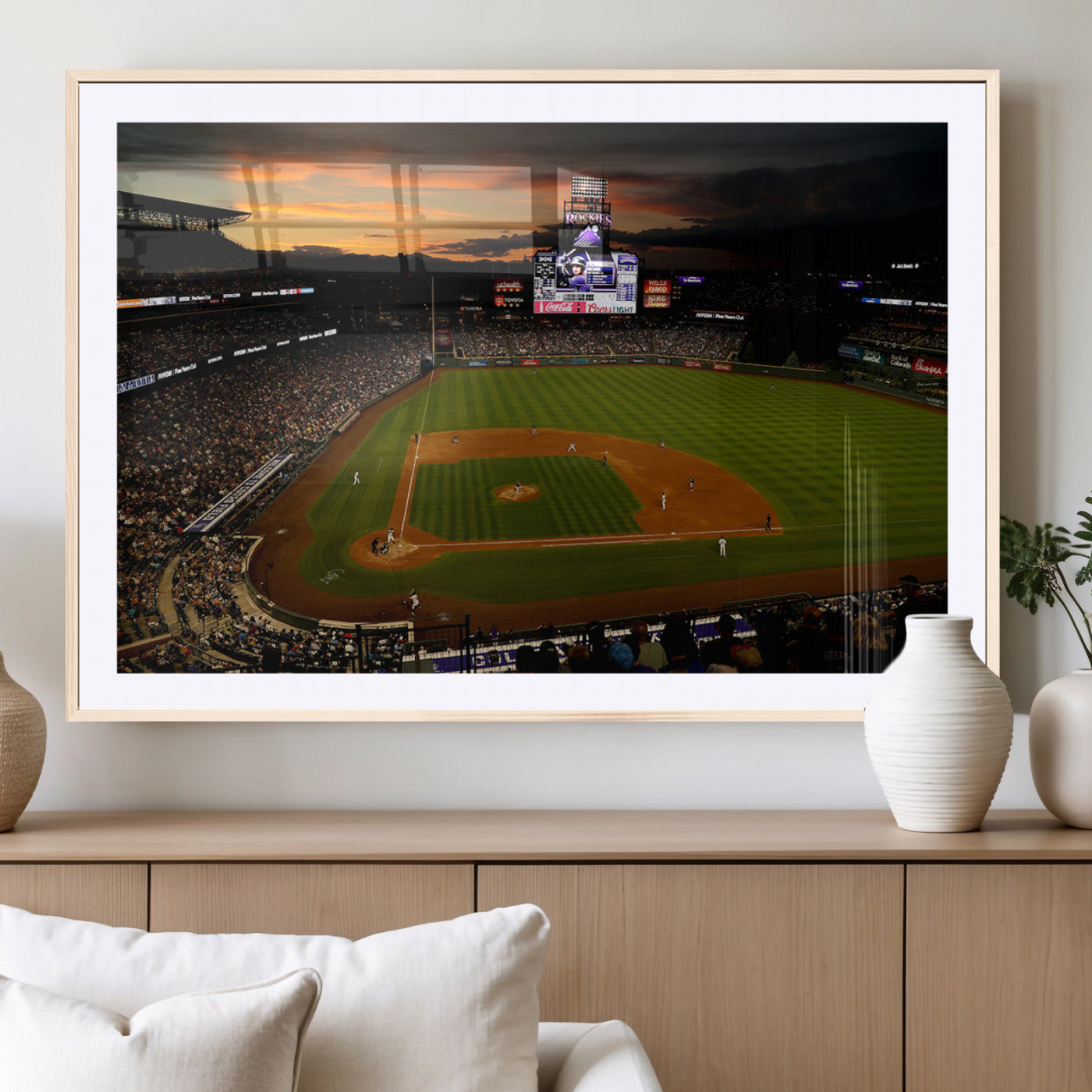 -Colorado Rockies Coors Field Wall Art Canvas Print - MLB Baseball Stadium