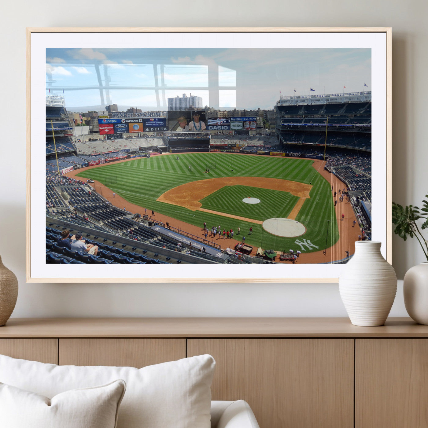 98047-MGC-FP-36x24_Natural-Buffalo Bills Stadium Wall Art - Buffalo Bills Decor- NFL Fans Gift, Perfect Sports Decor for Living