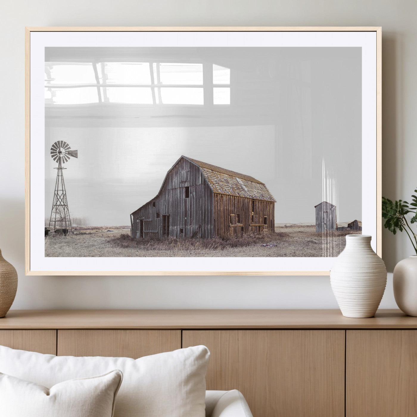 64560-MGV-CV-36X24-Farm Prints Set, Set of 6 Farmhouse Wall Art, Country House Decor