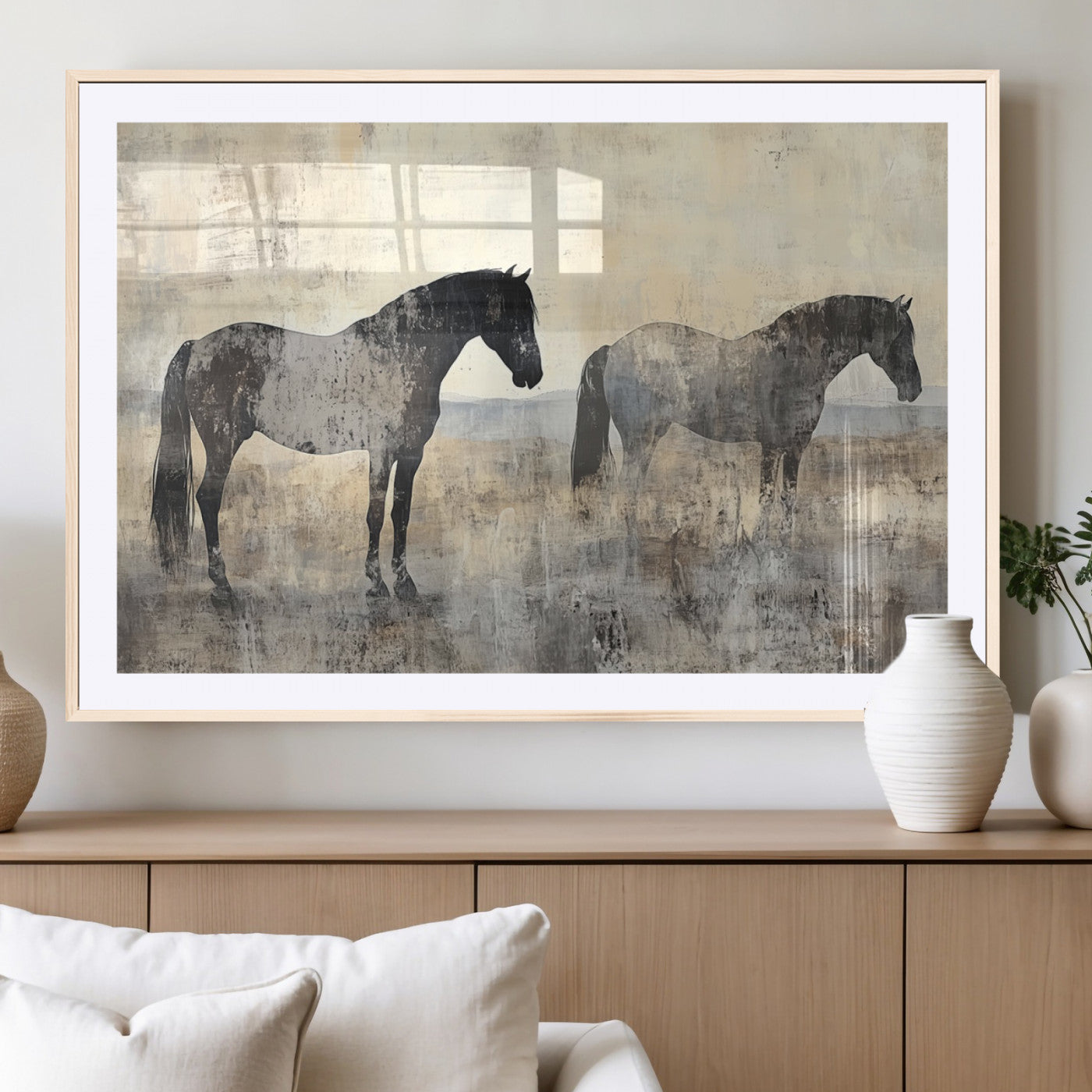 81988-MGC-FP-36x24_Natural-Vintage Horses Wall Art Canvas Print