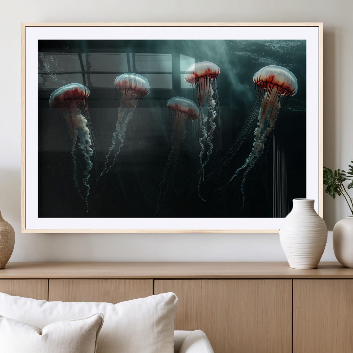 59728-MGC-FP-36x24_Natural-Abstract Jellyfish Wall Art Canvas Print