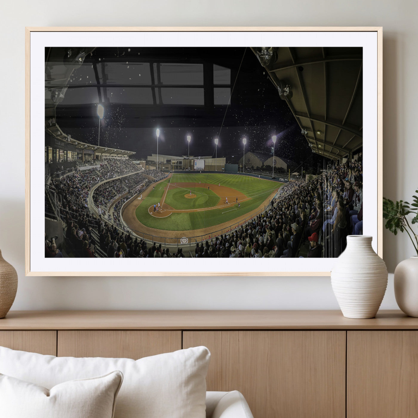 10262-MGC-FP-36x24_Natural-Olsen Field at Blue Bell Park - Texas A&M Aggies Baseball Stadium Wall Art Canvas Print