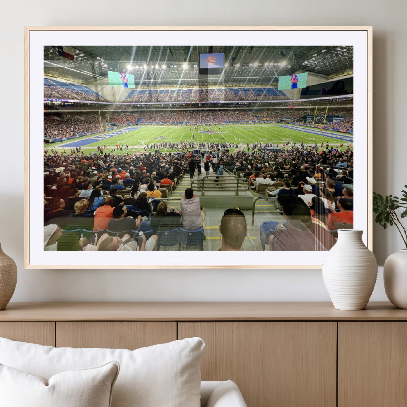 57279-MGC-FP-36x24_Natural-The University of Texas at San Antonio Roadrunners Football Team Print - San Antonio Alamodome Wall