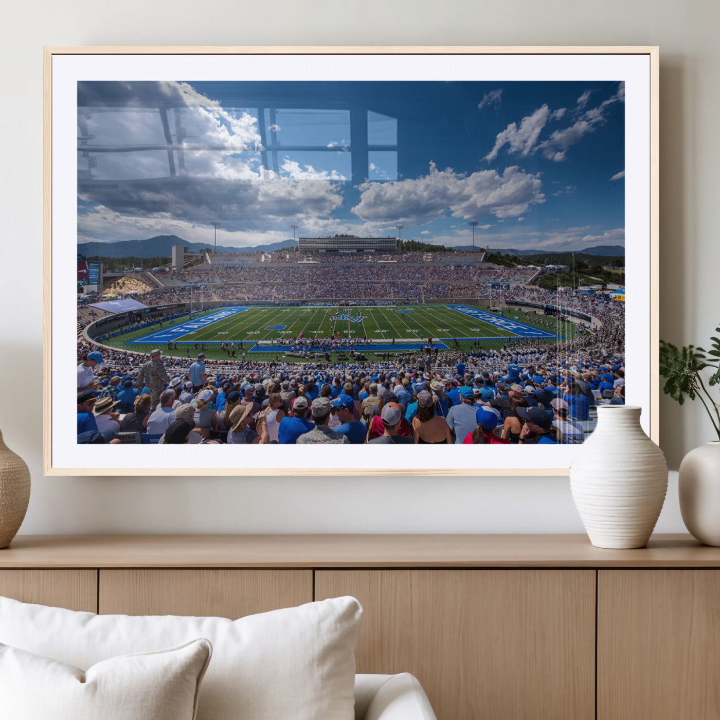 59281-MGV-CV-36X24-Air Force Falcons Football Team Print - Colorado Springs Falcon Stadium Wall Art Canvas Print