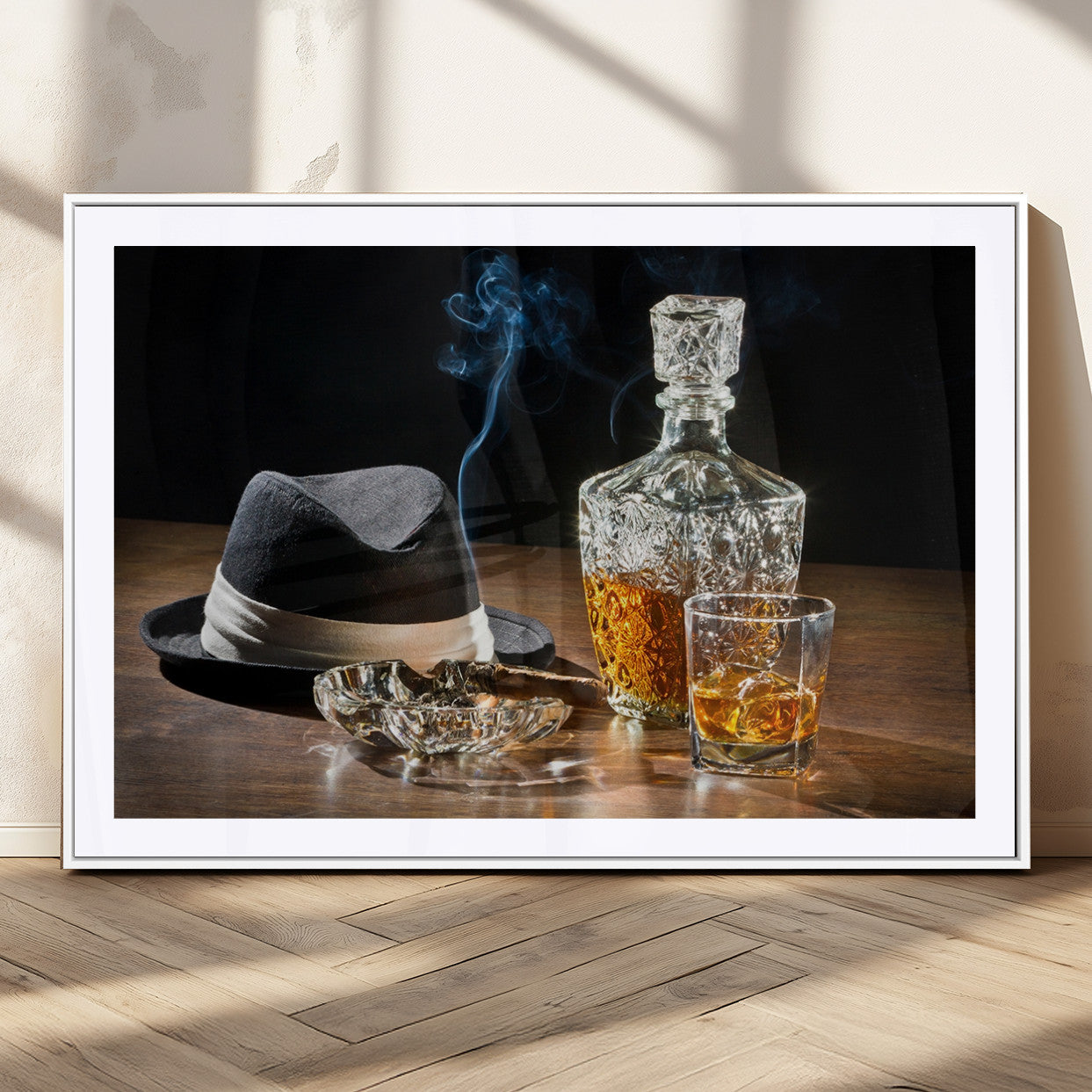 14629-MGC-FP-40x30-Extra Large Bourbon Decor Whiskey Wall Art Canvas Print