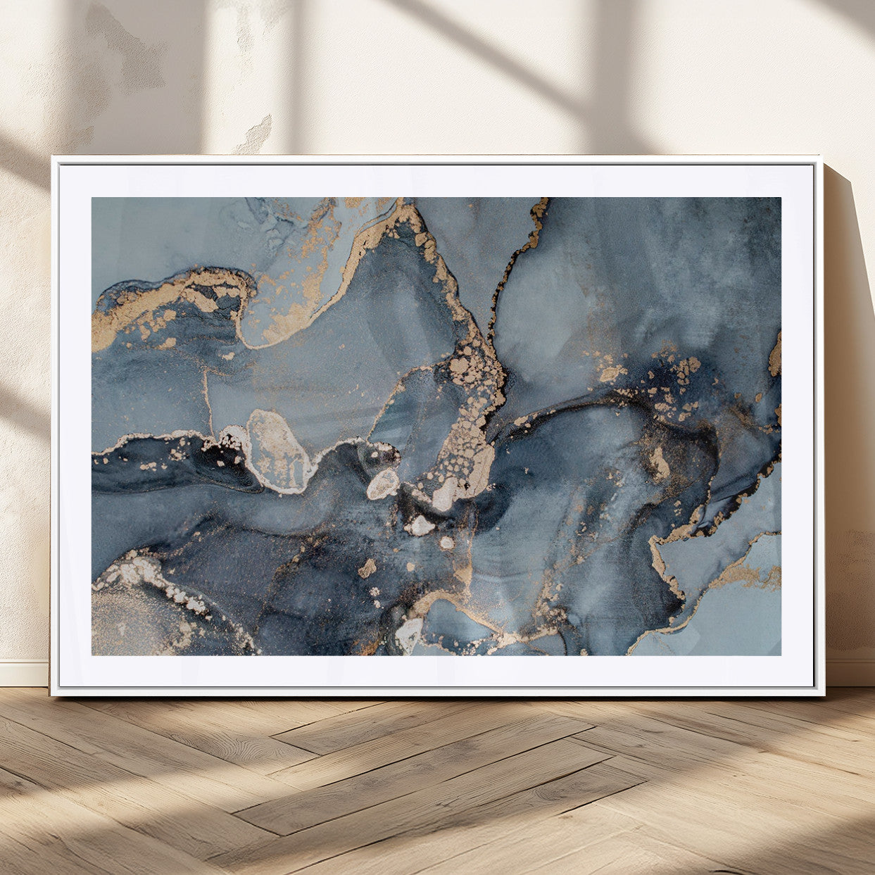 17119-MGC-FP-36x24_White-Multipanel Marble Fluid Effect Wall Art Abstract Canvas Wall Art Print