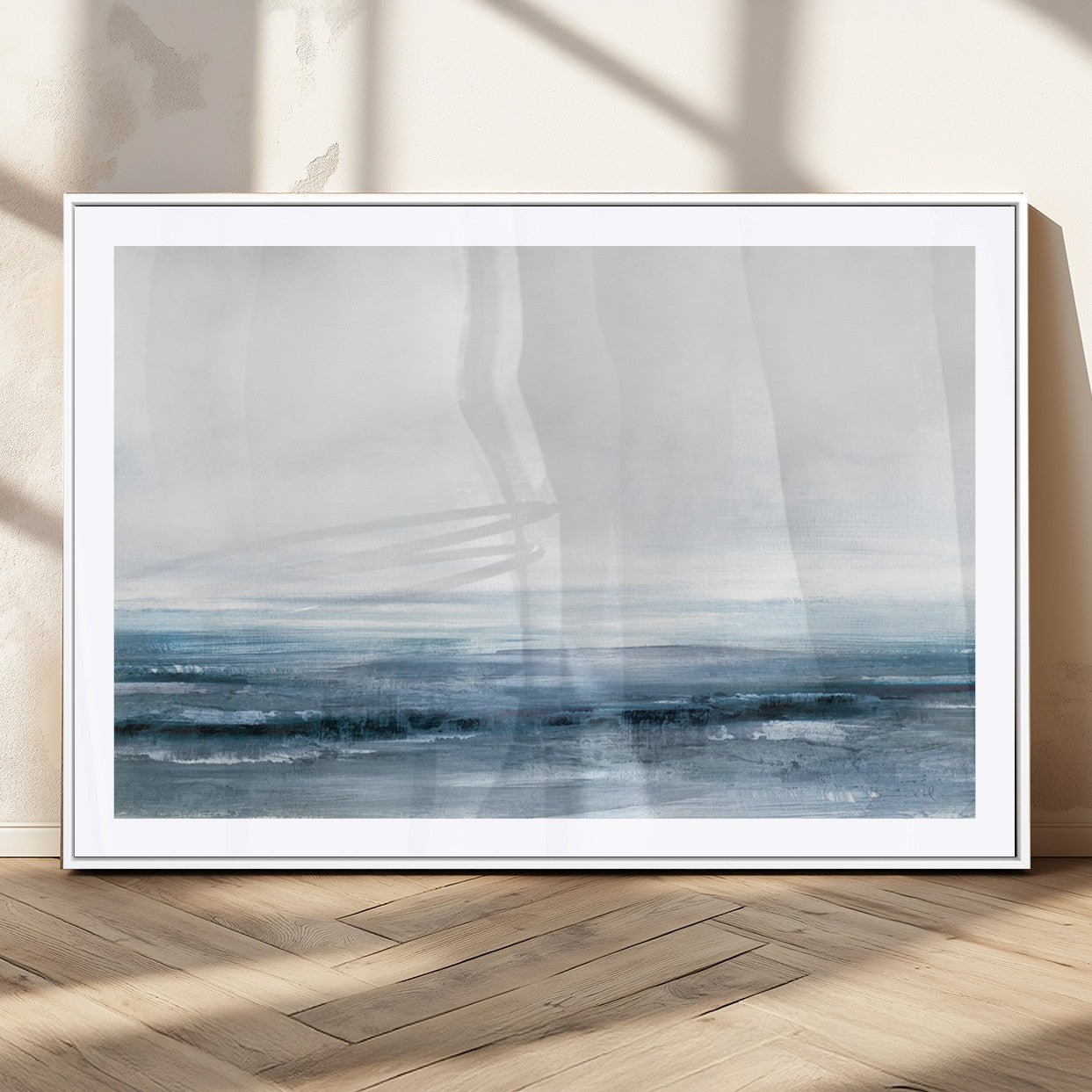 65702-MGC-FP-36x24_White-Blue Ocean Abstract Artwork Wall Art Canvas Print
