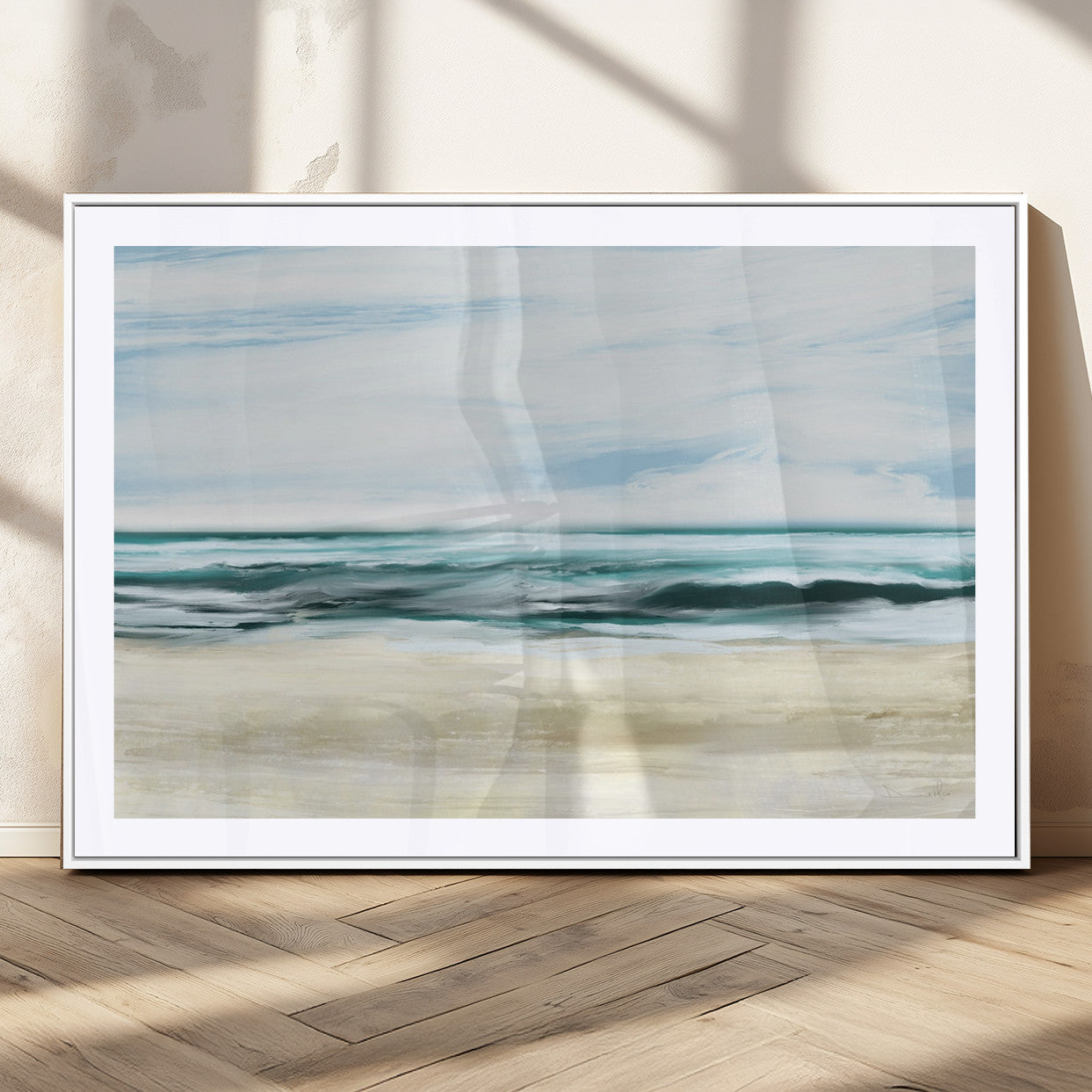 96301-MGC-FP-36x24_White-Ocean Abstract Wall Art Canvas Print
