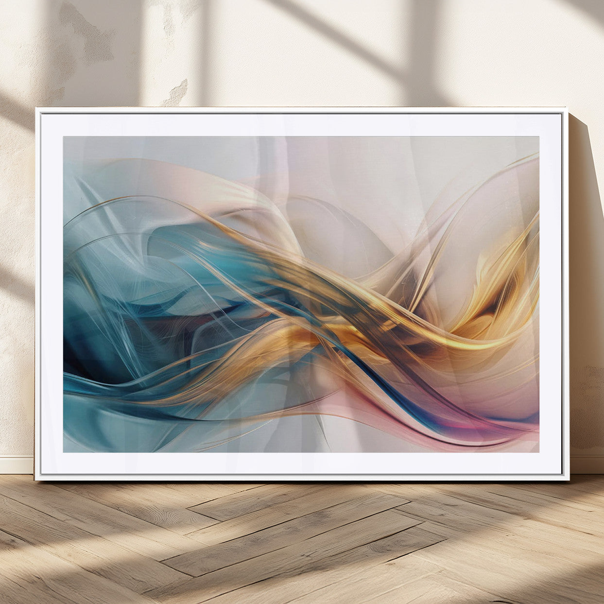 17461-MGC-FP-36x24_White-Abstract Flowing Colors Wall Art Canvas Print