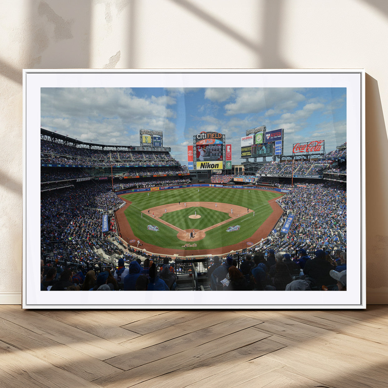 22910-MGC-FP-36x24_White-New York Mets Baseball Team Print - Citi Field Stadium Wall Art Canvas Print