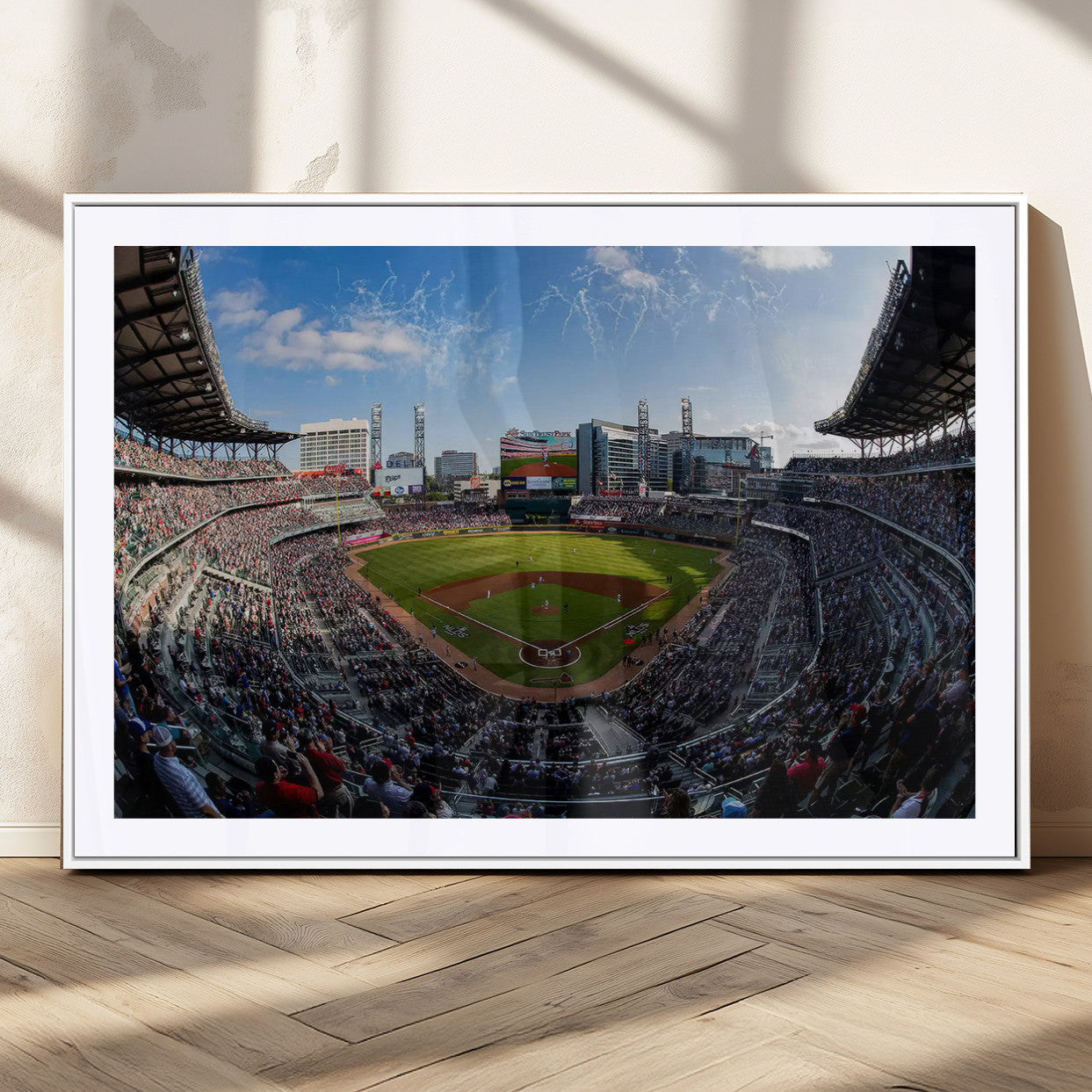 78608-MGC-FP-36x24_White-Truist Park Stadium Canvas Wall Art - Atlanta Braves Game Day Exclusive Decor