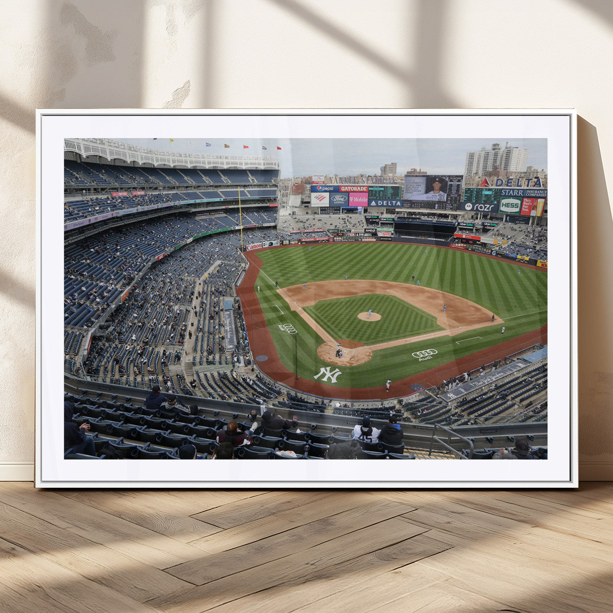 45784-MGC-FP-36x24_White-New York Yankees Baseball Team Print - Yankee Stadium Wall Art Canvas Print