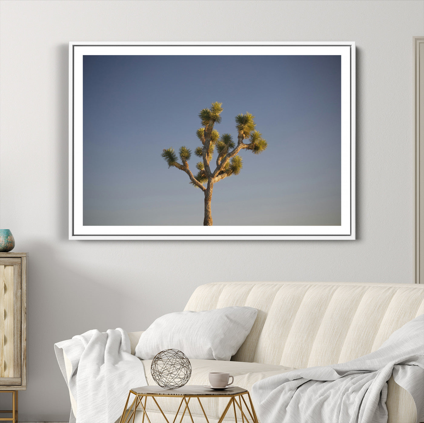 54552043-MGC-FP-36x24-Joshua Tree Wall Art Canvas Print – Framed Southwestern Desert Landscape Scene Natural Rustic Artwork for Home Office