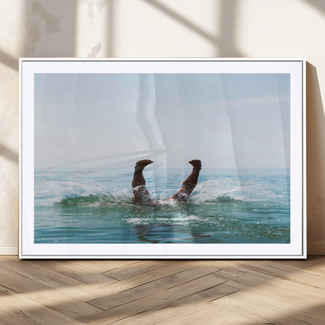 MGC-FP-36x24 - Summer Splash Ocean Photography Print, Vibrant Coastal Wall Art, Beach Vibes Decor, Fun Vacation