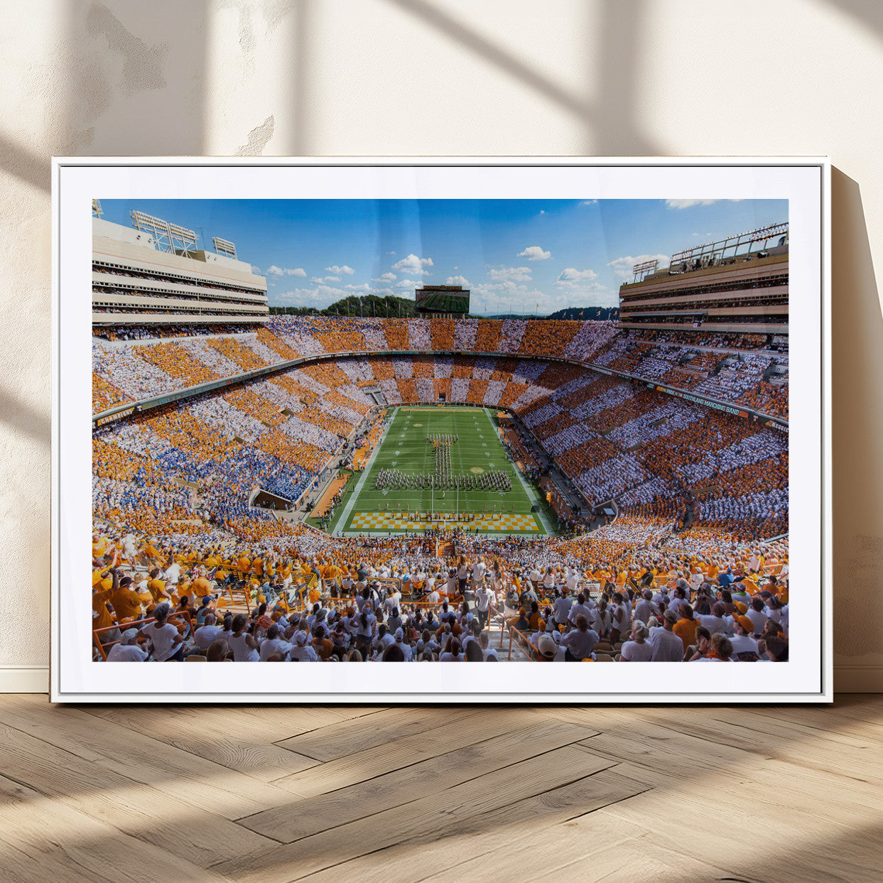 77097951-MGC-FP-36x24 - Tennessee Neyland Stadium Wall Art, Sports Arena Canvas Print, Panoramic Stadium Canvas Artwork for Home, Office