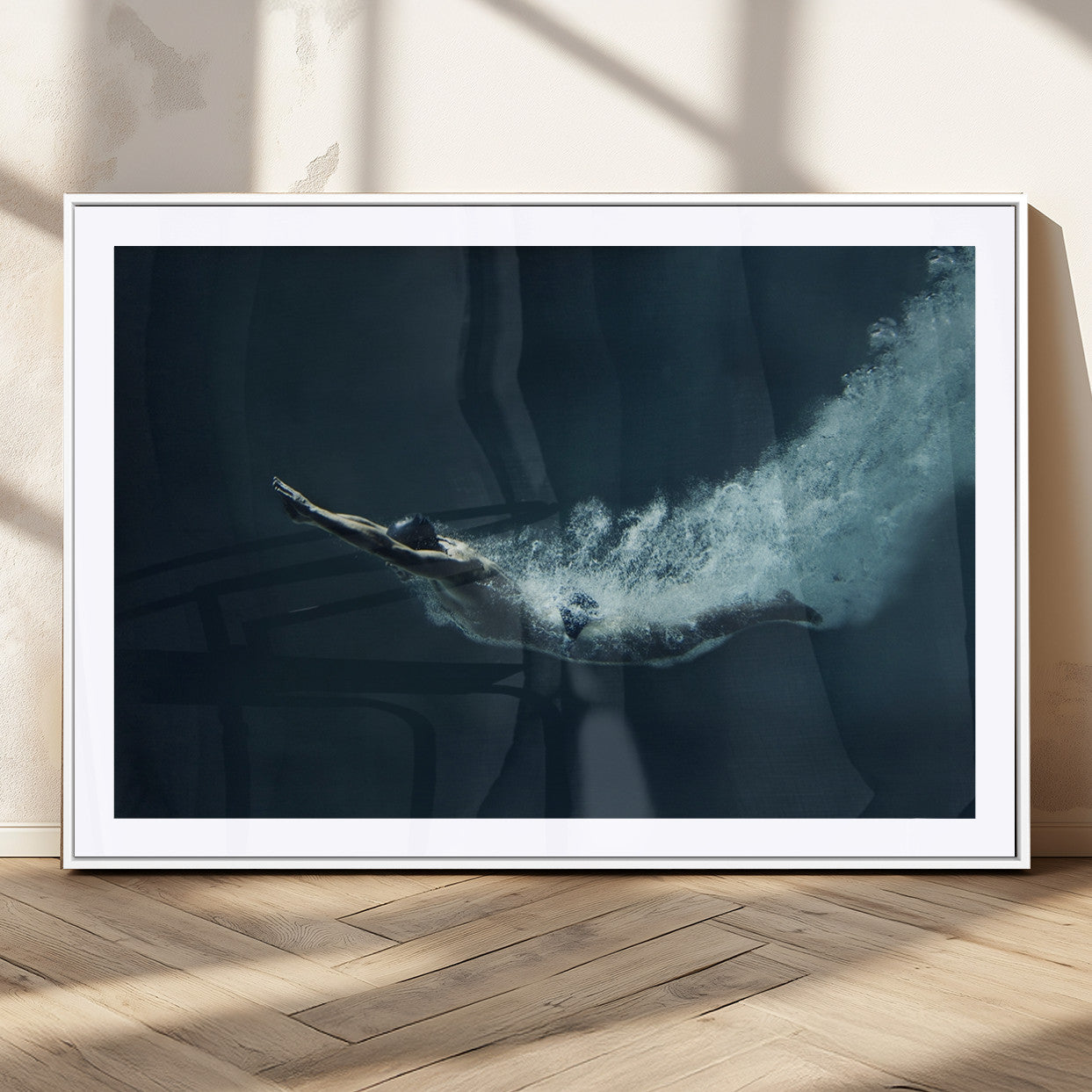 48463-MGC-FP-36x24_White-Swimmer Wall Art Canvas Print