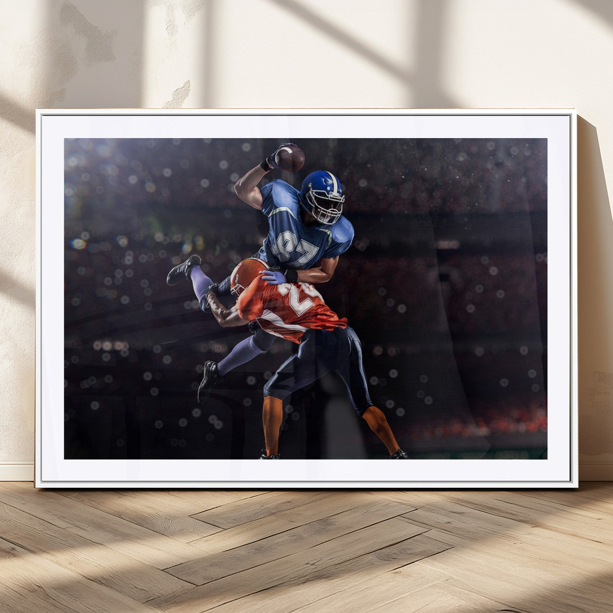 76491-MGV-CV-36X24-American Football Wall Art Canvas Print, Stadium Sport Wall Art Print