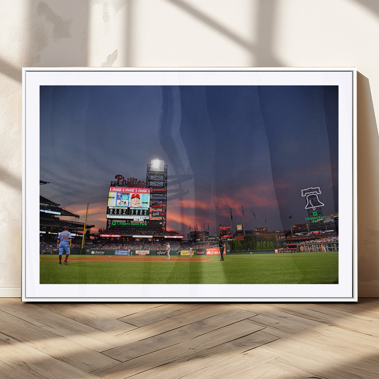 22594-MGC-FP-36x24_White-Philadelphia Phillies Baseball Print - Philadelphia Citizens Bank Park Stadium Wall Art, Phillies