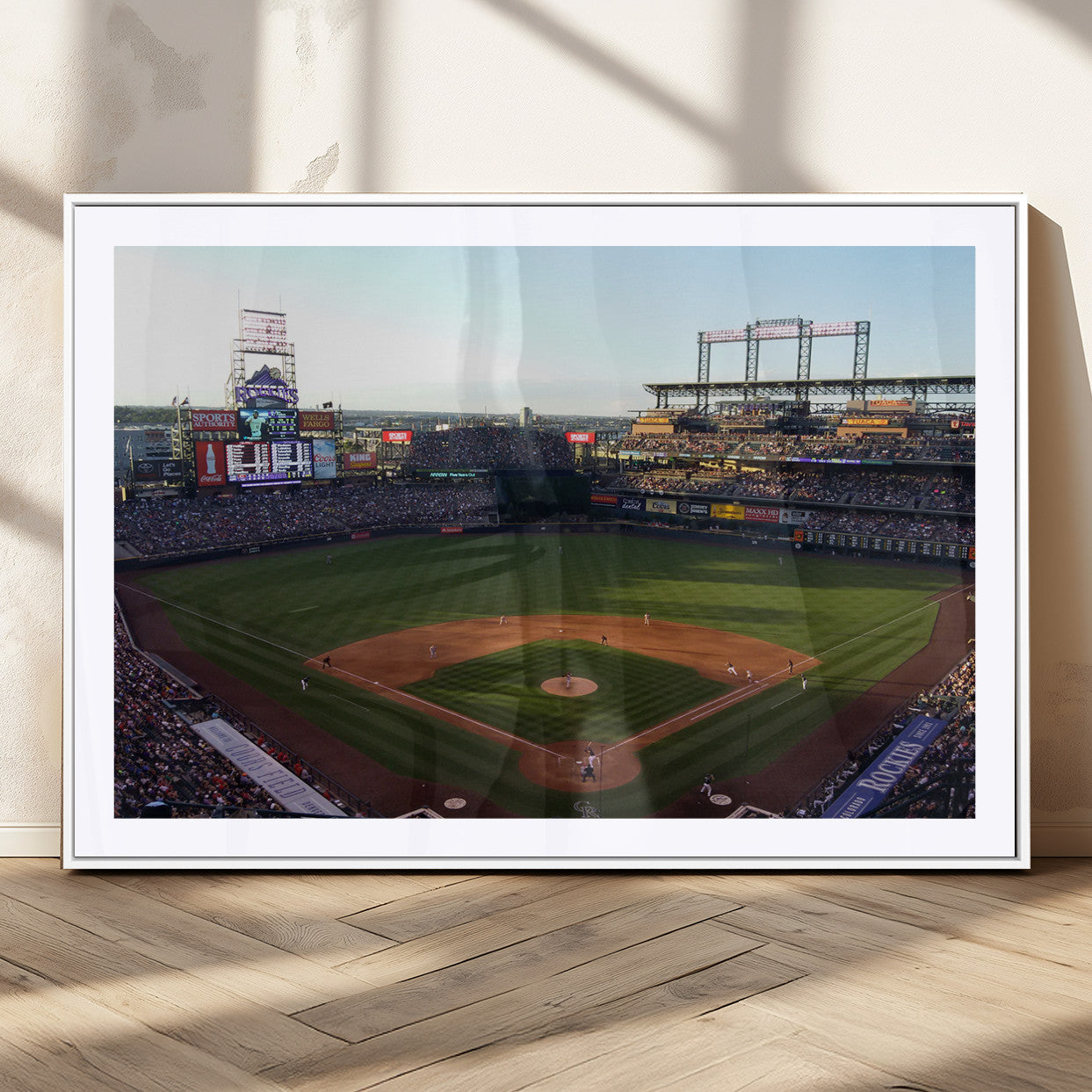 21638-MGC-FP-36x24_White-Colorado Rockies Coors Field Wall Art Canvas Print - MLB Baseball Stadium