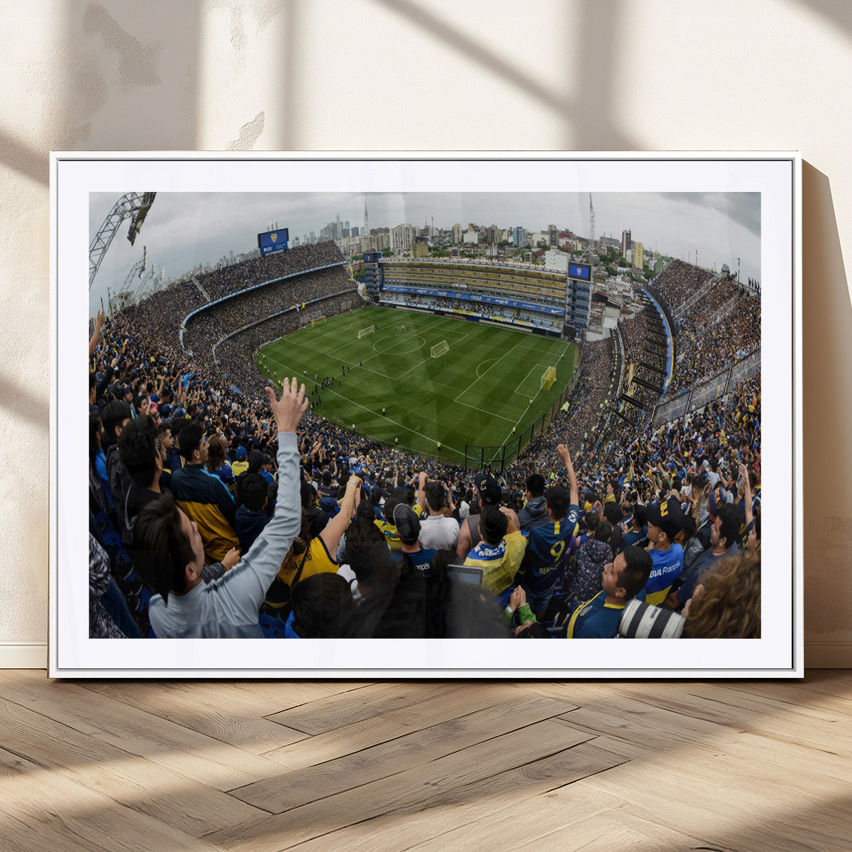 23173-MGC-FP-36x24_White-Boca Juniors Soccer Team Print - Buenos Aires Bombonera Stadium Wall Art Canvas Print