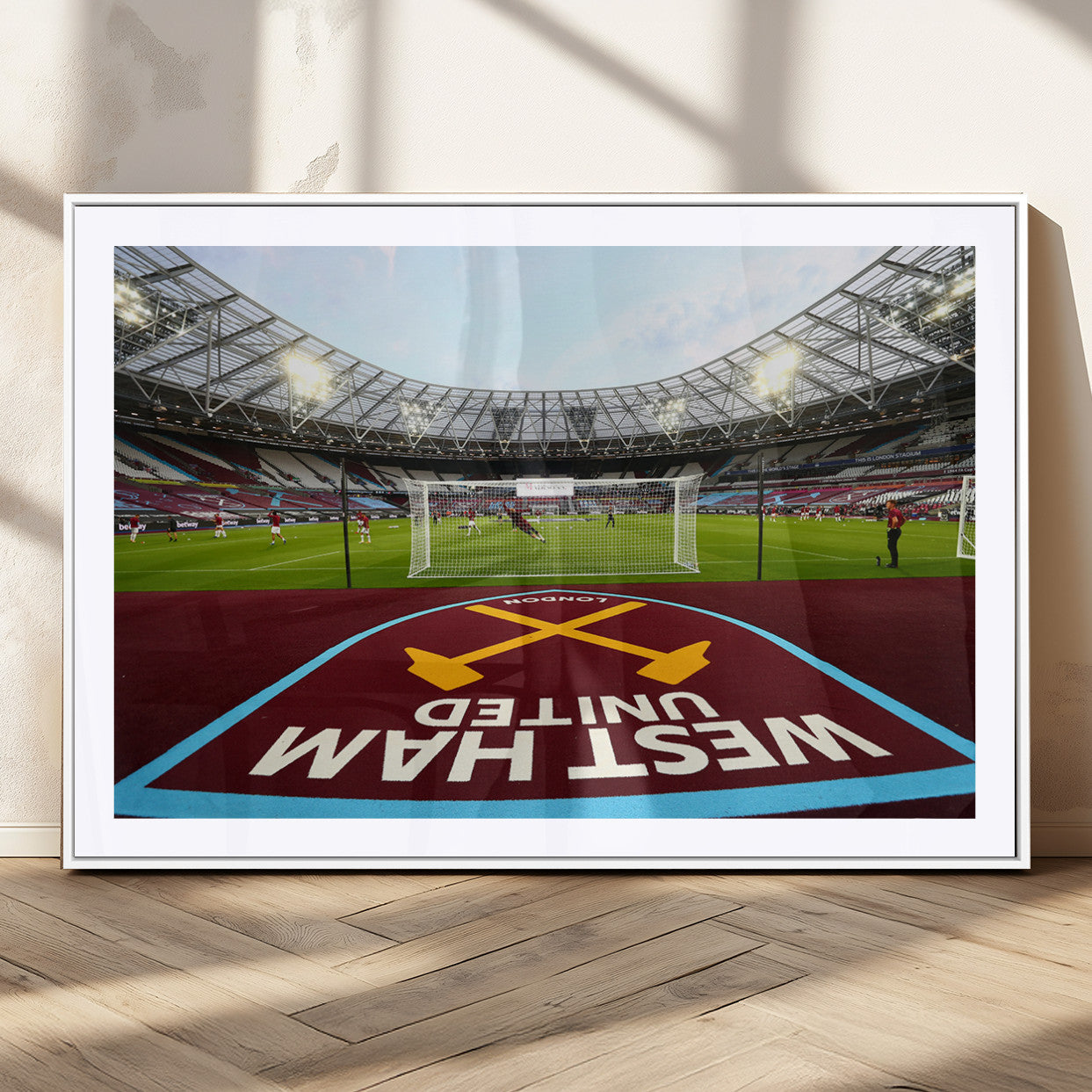 77367-MGC-FP-36x24_White-West Ham United FC Stadium Canvas Wall Art – London Stadium Football Print – Premier League Team