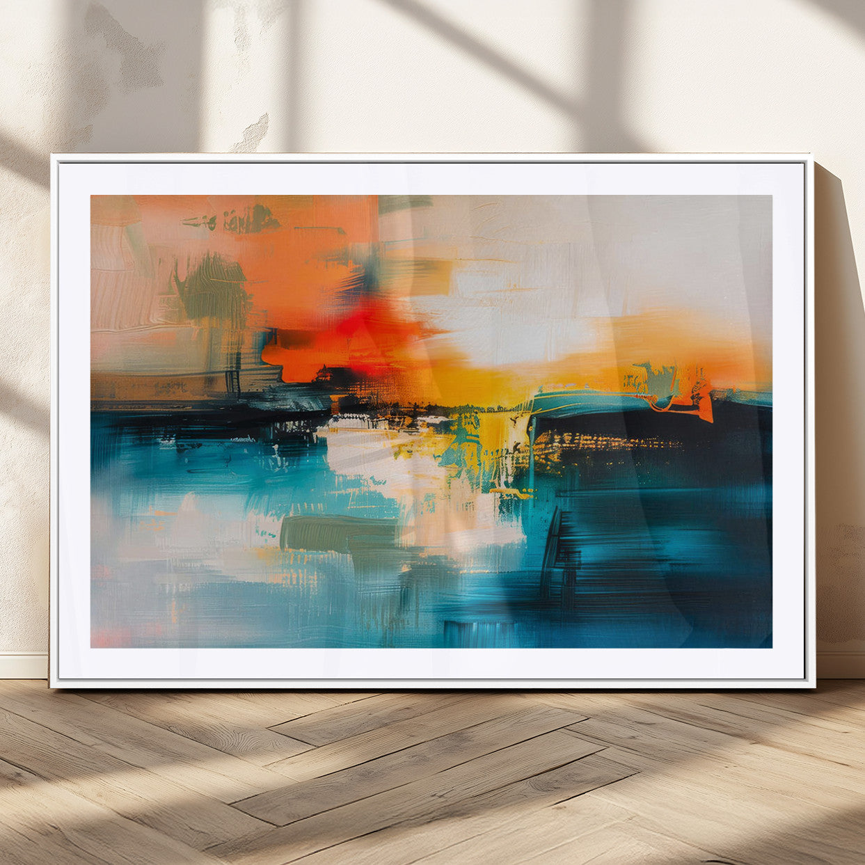 37083-MGV-CV-36X24-Colorful Abstract Wall Art | Bold Modern Canvas Print | Ready to Hang and Framed for Living Room or