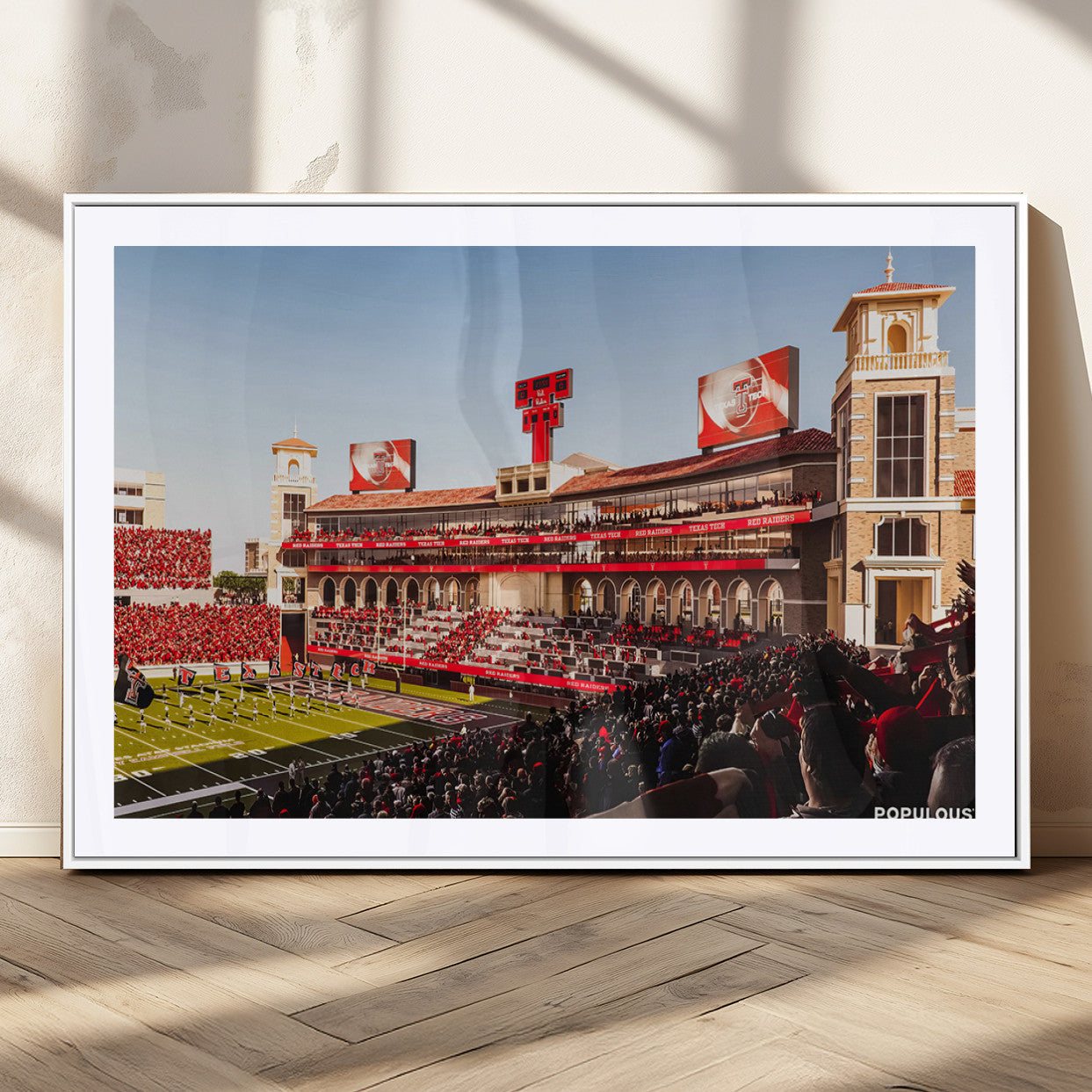 89744-MGV-CV-36X24-Jones AT&T Stadium Texas Tech Red Raiders Wall Art | Large Att Stadium Canvas Print | College