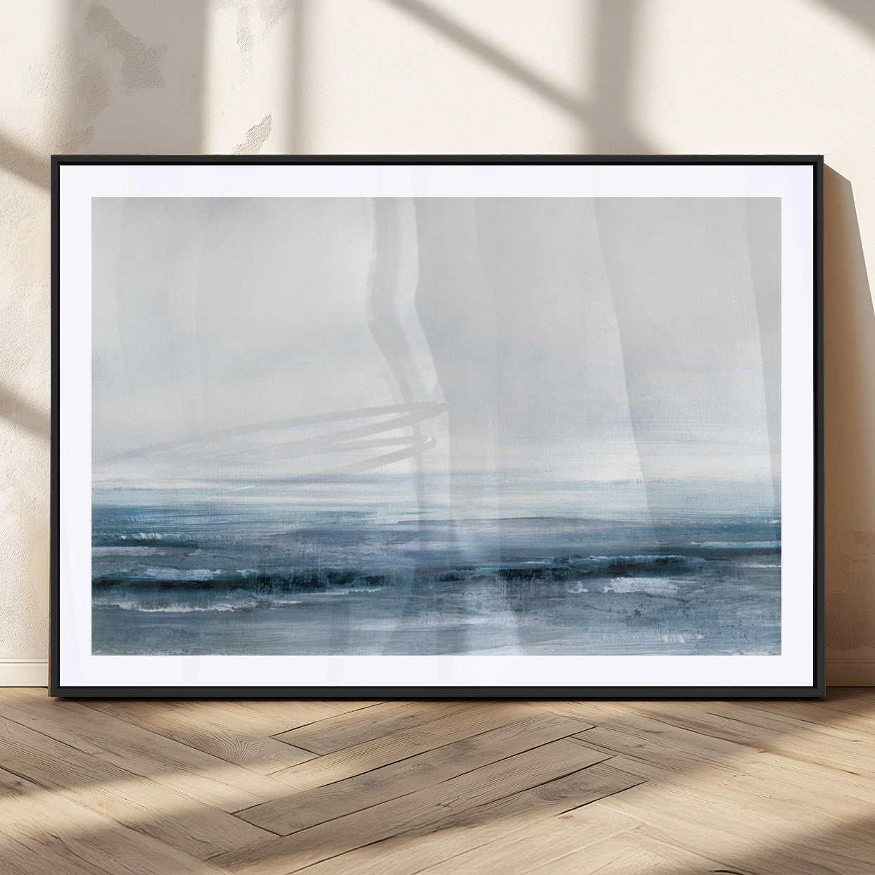 65702-MGC-FP-36x24_Black-Blue Ocean Abstract Artwork Wall Art Canvas Print