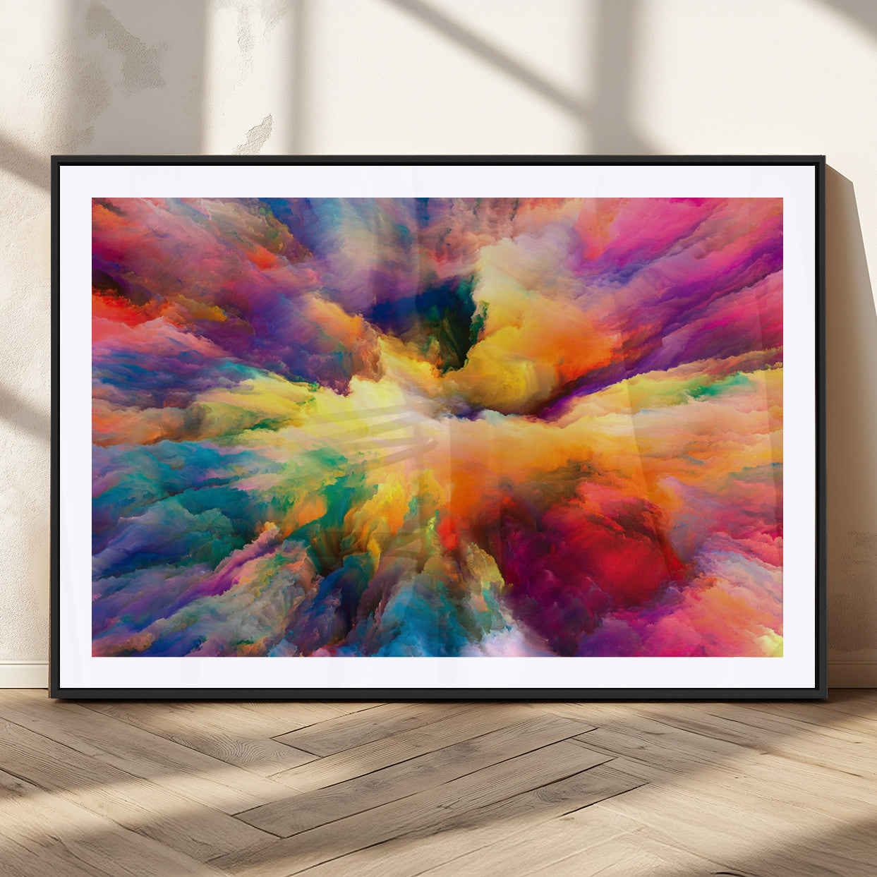 61038-MGC-FP-36x24_Black-Blazing Vibrant Colors Cloud Wall Art Canvas Print