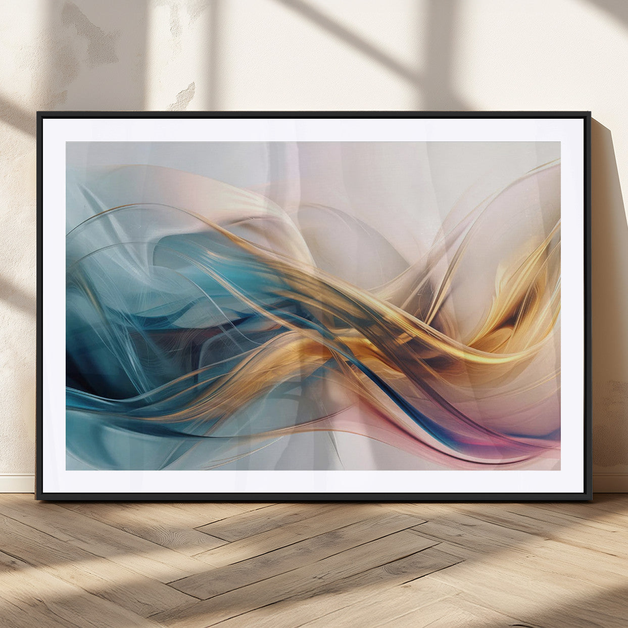 17461-MGC-FP-36x24_Black-Abstract Flowing Colors Wall Art Canvas Print