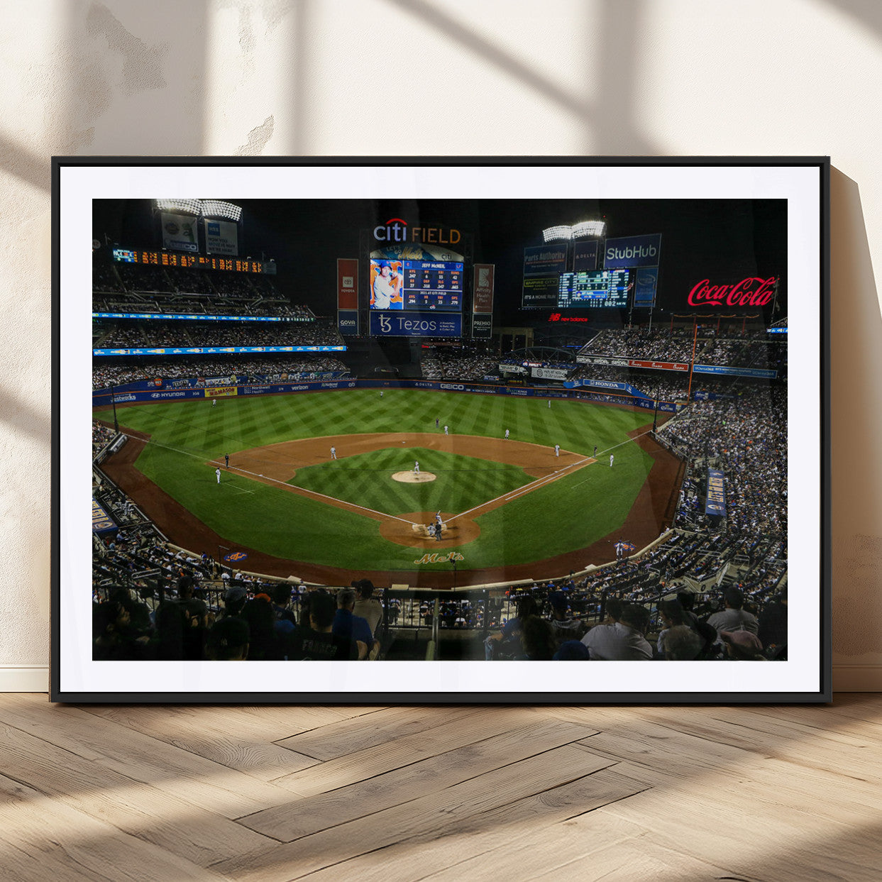 25148-MGC-FP-36x24_Black-Los Angeles Dodgers Baseball Team Print - California Dodger Stadium Wall Art Canvas Print