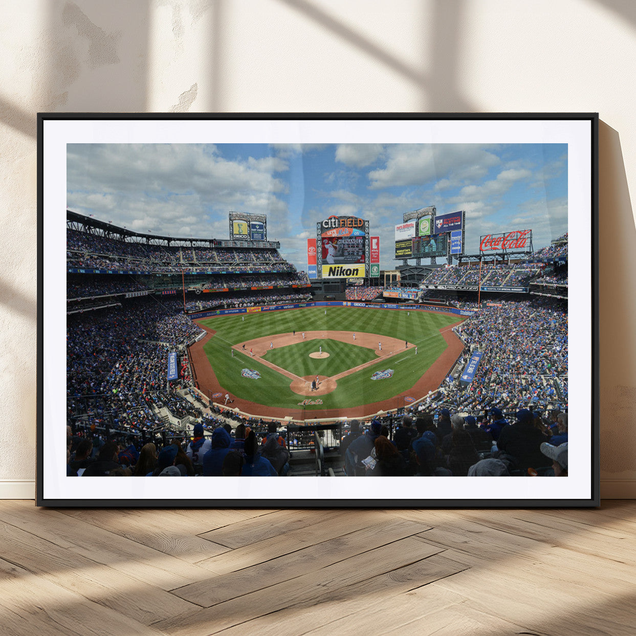 22910-MGC-FP-36x24_Black-New York Mets Baseball Team Print - Citi Field Stadium Wall Art Canvas Print